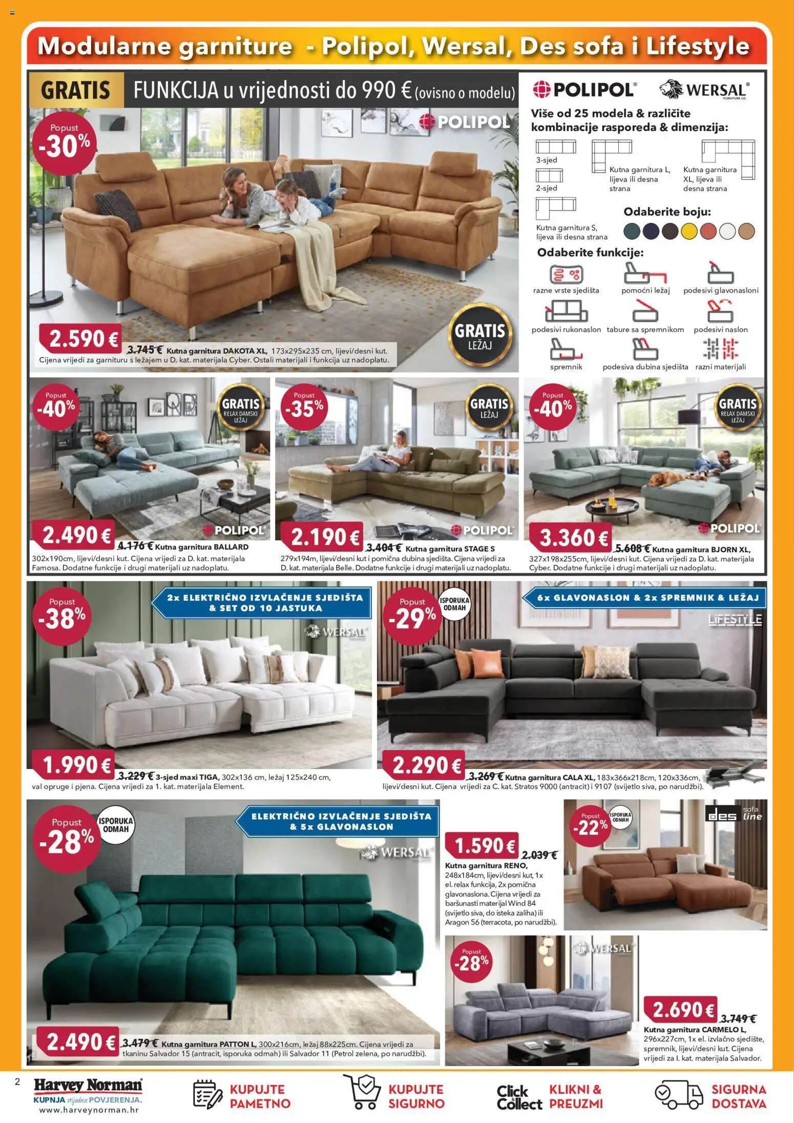 Harvey Norman katalog | vrijedi od 09.09.2026 | Stranica: 2 | Proizvodi: Sofa, Tabure, Kutna garnitura