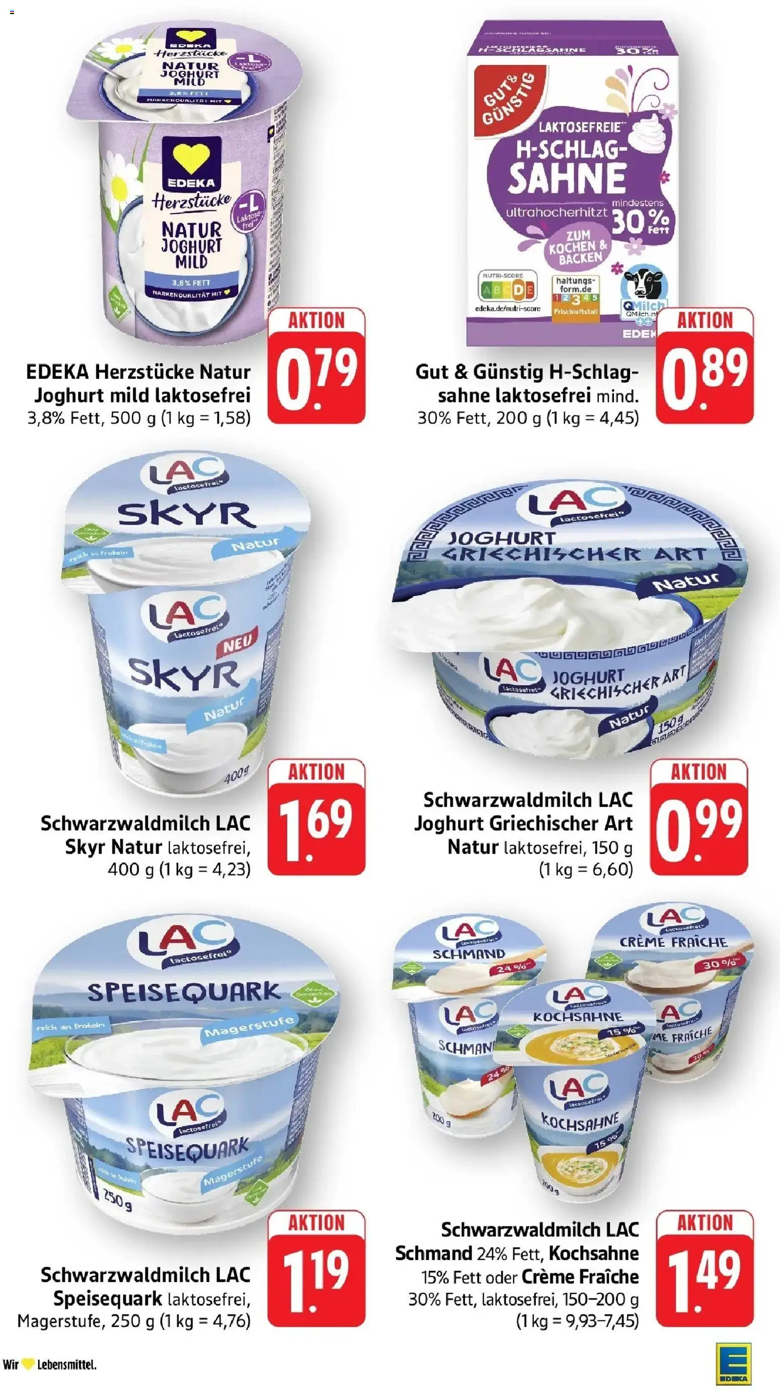 Edeka Prospekt Reutlingen (ab 12.10.2026) » Angebote Online | Seite: 25 | Produkte: Schlagsahne, Creme, Skyr, Speisequark