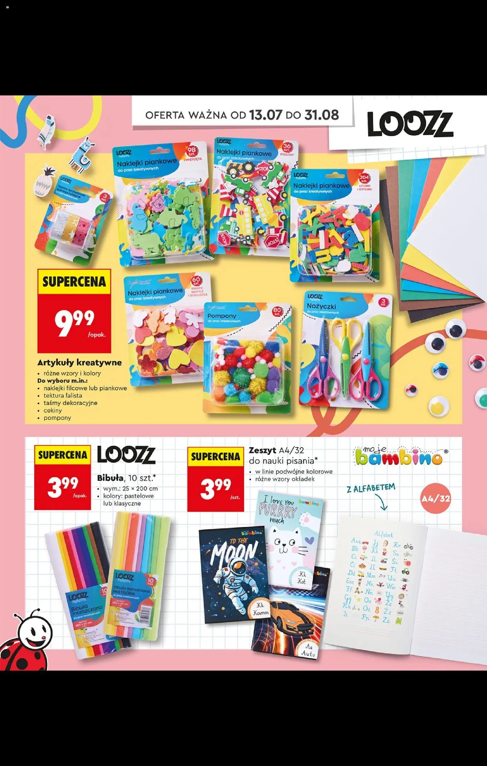 Biedronka gazetka - Powrót Do Szkoły od 06.07.2026 | Strona: 36 | Produkty: Zeszyt, Naklejki