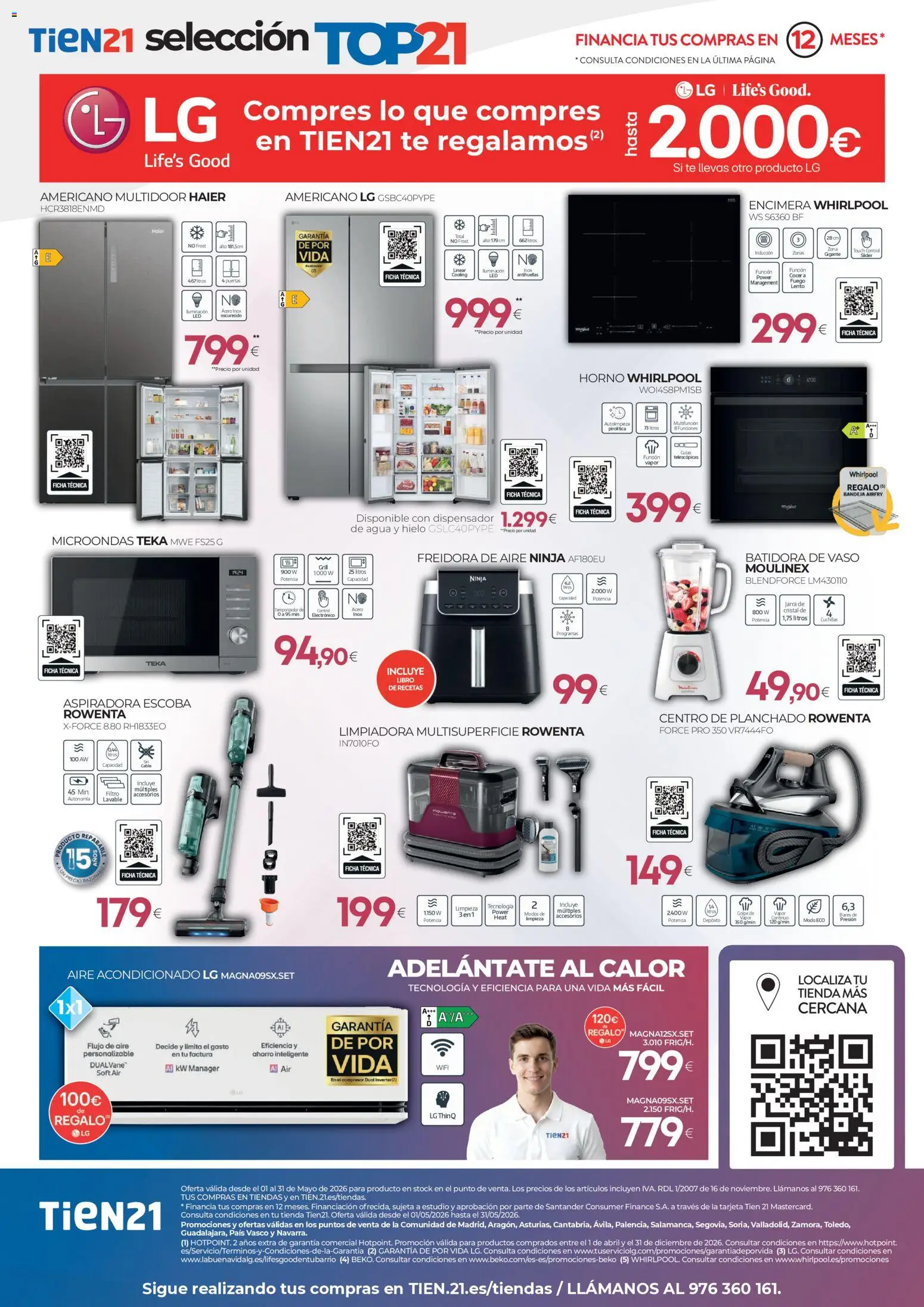 Tien 21 folleto │ válido desde el 01.05.2026 | Página: 4 | Productos: Aire acondicionado, Batidora, Freidora, Bandeja