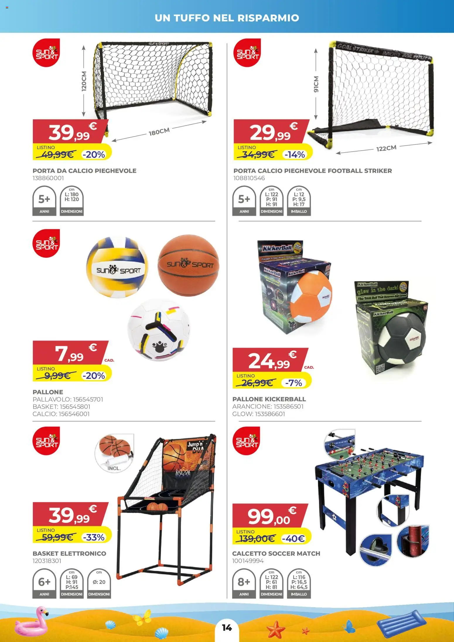 Volantino Toys Center del 28.05.2026 | Pagina: 14 | Prodotti: Pallone, The
