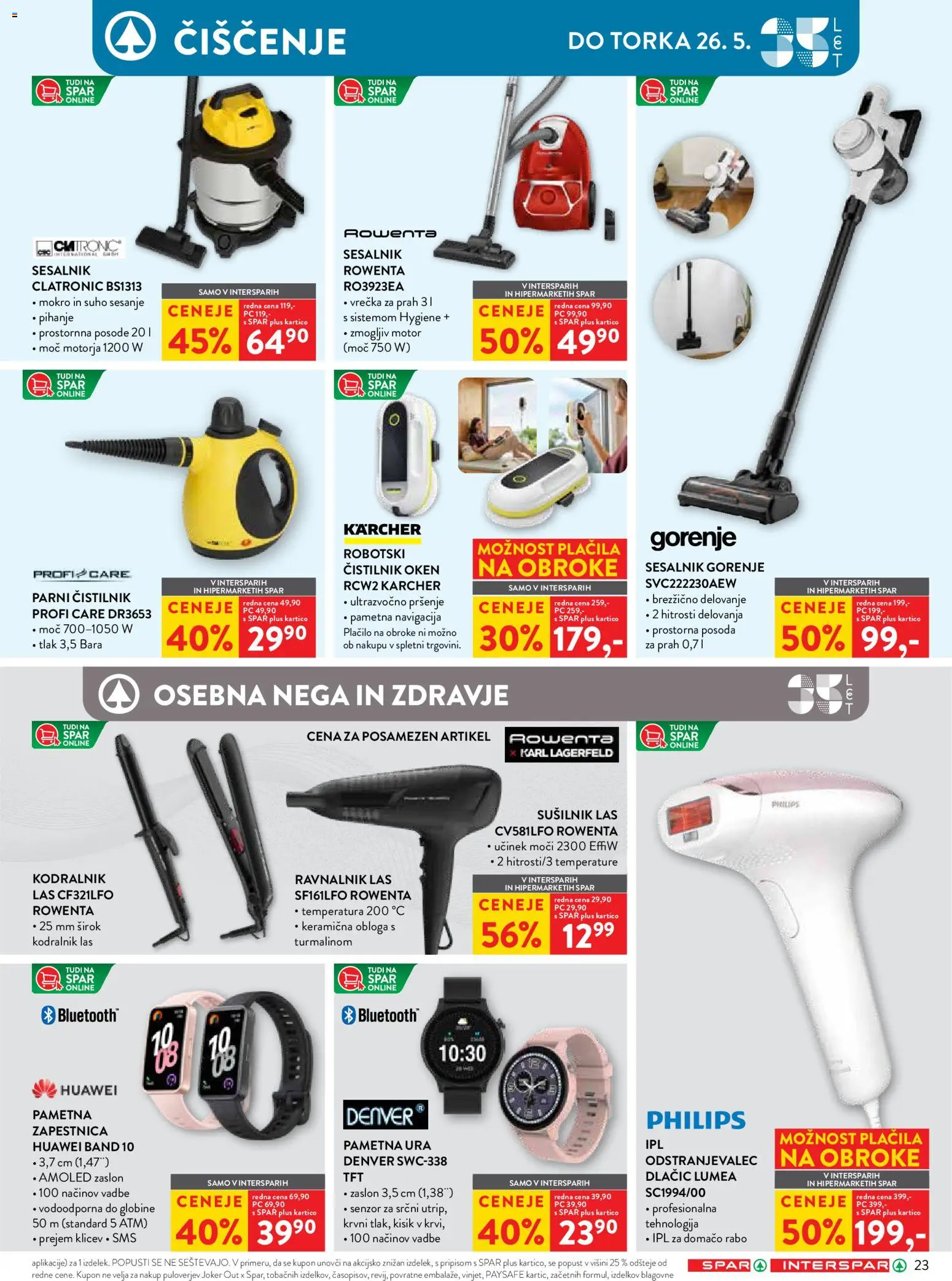 Novi Spar katalog ponudbe – veljaven od 13.05.2026 | Stran: 33 | Izdelki: Kodralnik, Ravnalnik las, Navigacija, Pametna ura