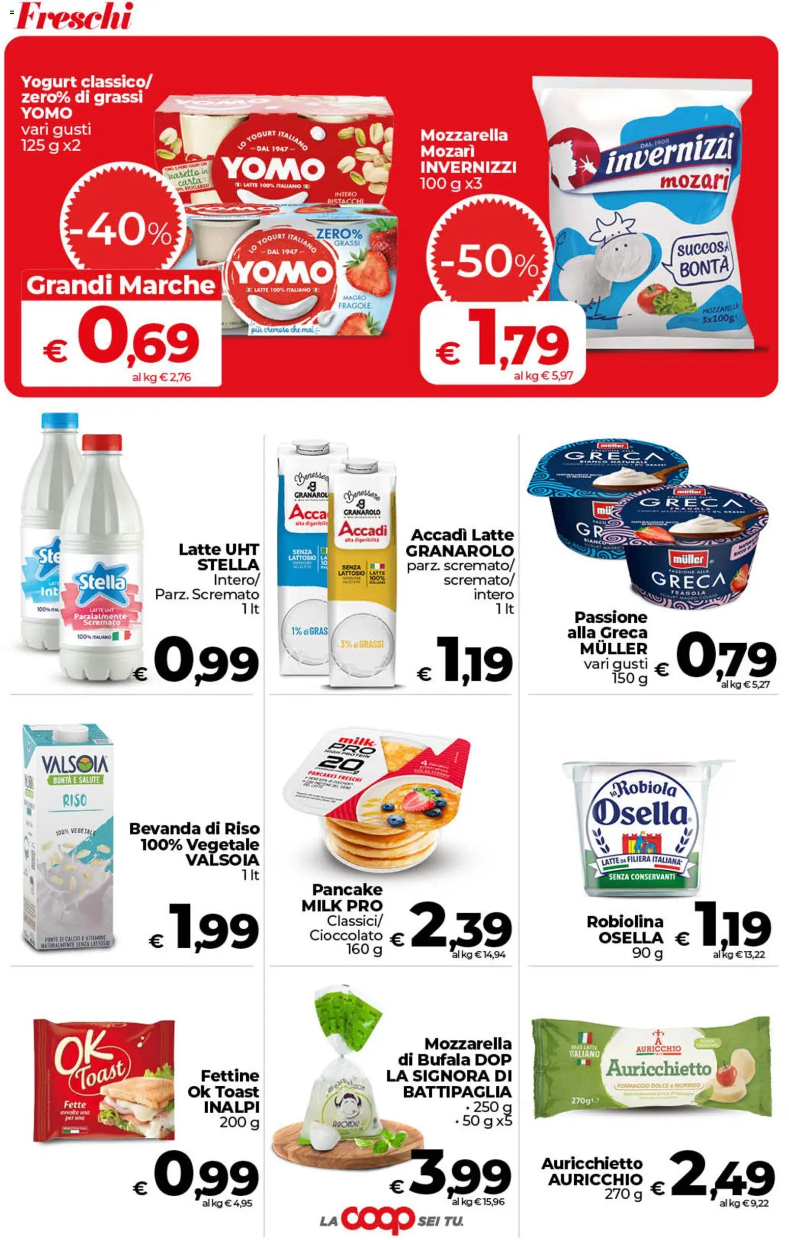 Volantino COOP del 18.06.2026 | Pagina: 13 | Prodotti: Cioccolato, Latte, Robiola, Bevanda di riso