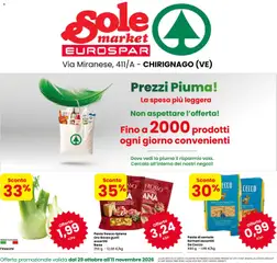 Anteprima del volantino Eurospar volantino Chirignago valido a partire dal 29/10/2026