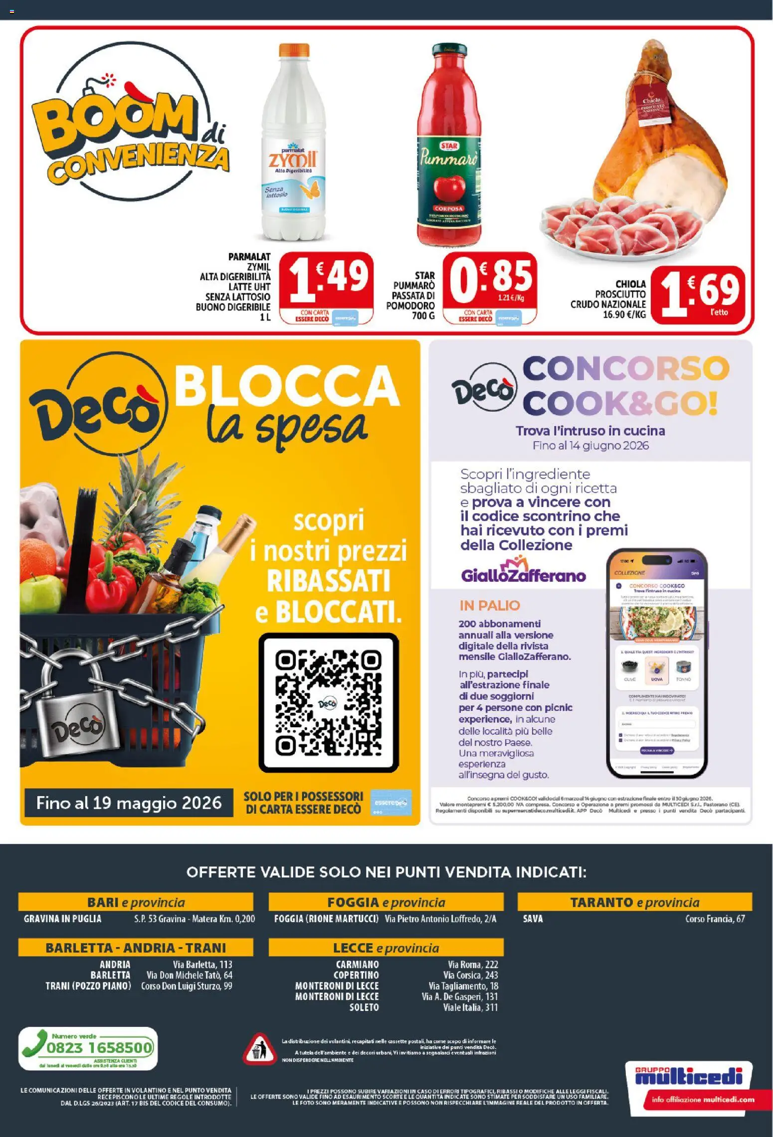Volantino Decò del 11.05.2026 | Pagina: 20 | Prodotti: Prosciutto Crudo, Olive, Prosciutto, Tonno
