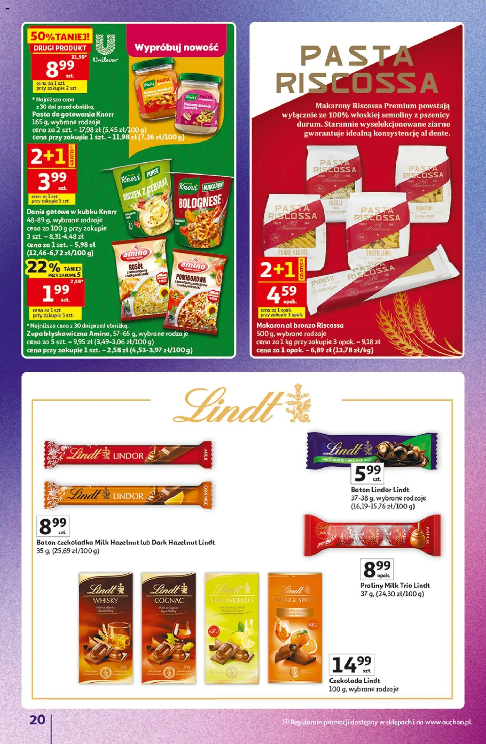 Auchan gazetka - Znane Marki Hipermarket od 11.06.2026 | Strona: 20 | Produkty: Penne, Zupa, Makaron, Whisky