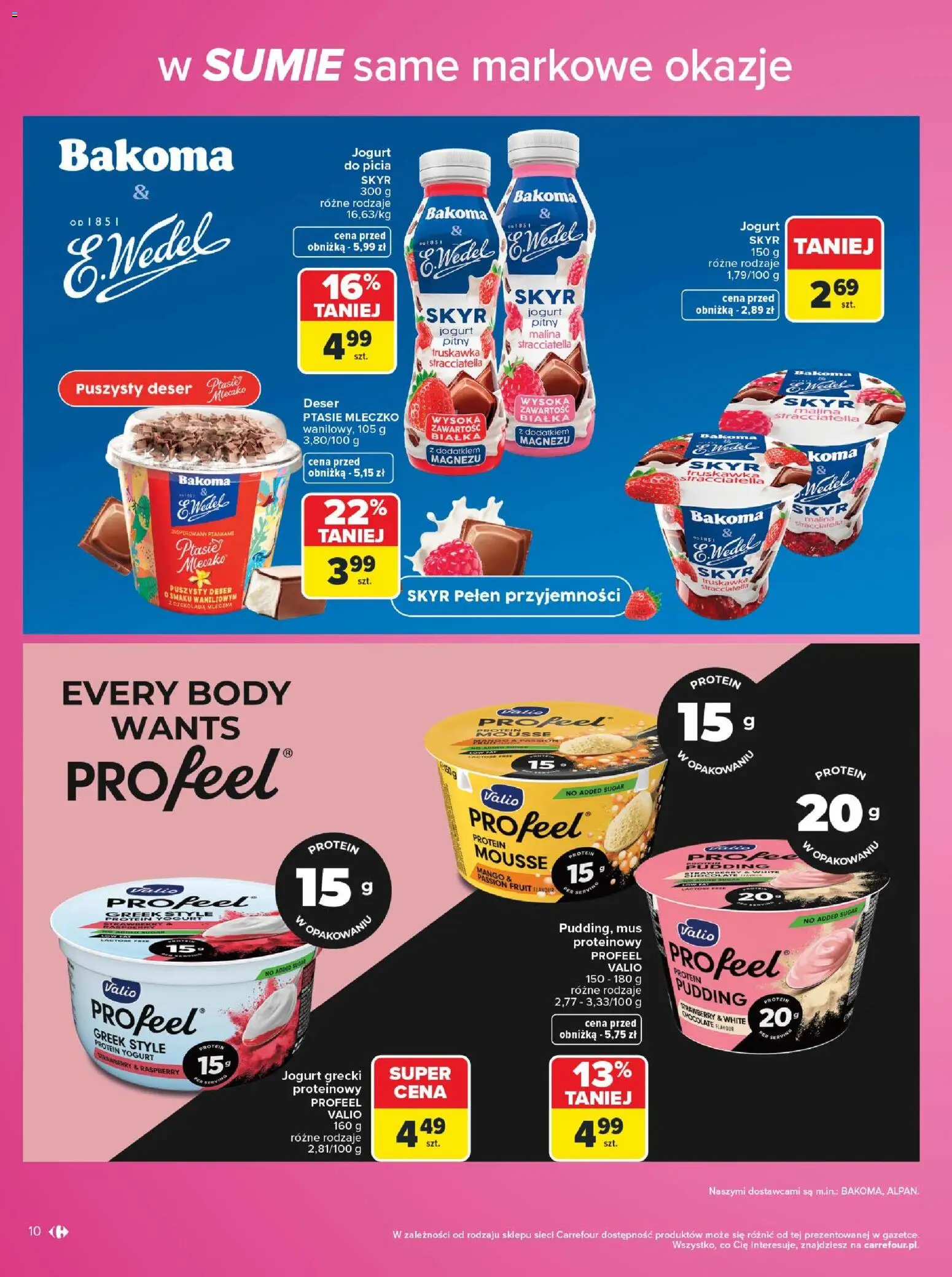 Carrefour gazetka - Same markowe okazje od 03.08.2026 | Strona: 10 | Produkty: Jogurt grecki, Malina, Jogurt, Skyr