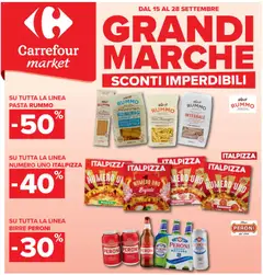 Anteprima del volantino Carrefour volantino Market Grandi Marche valido a partire dal 15/09/2026