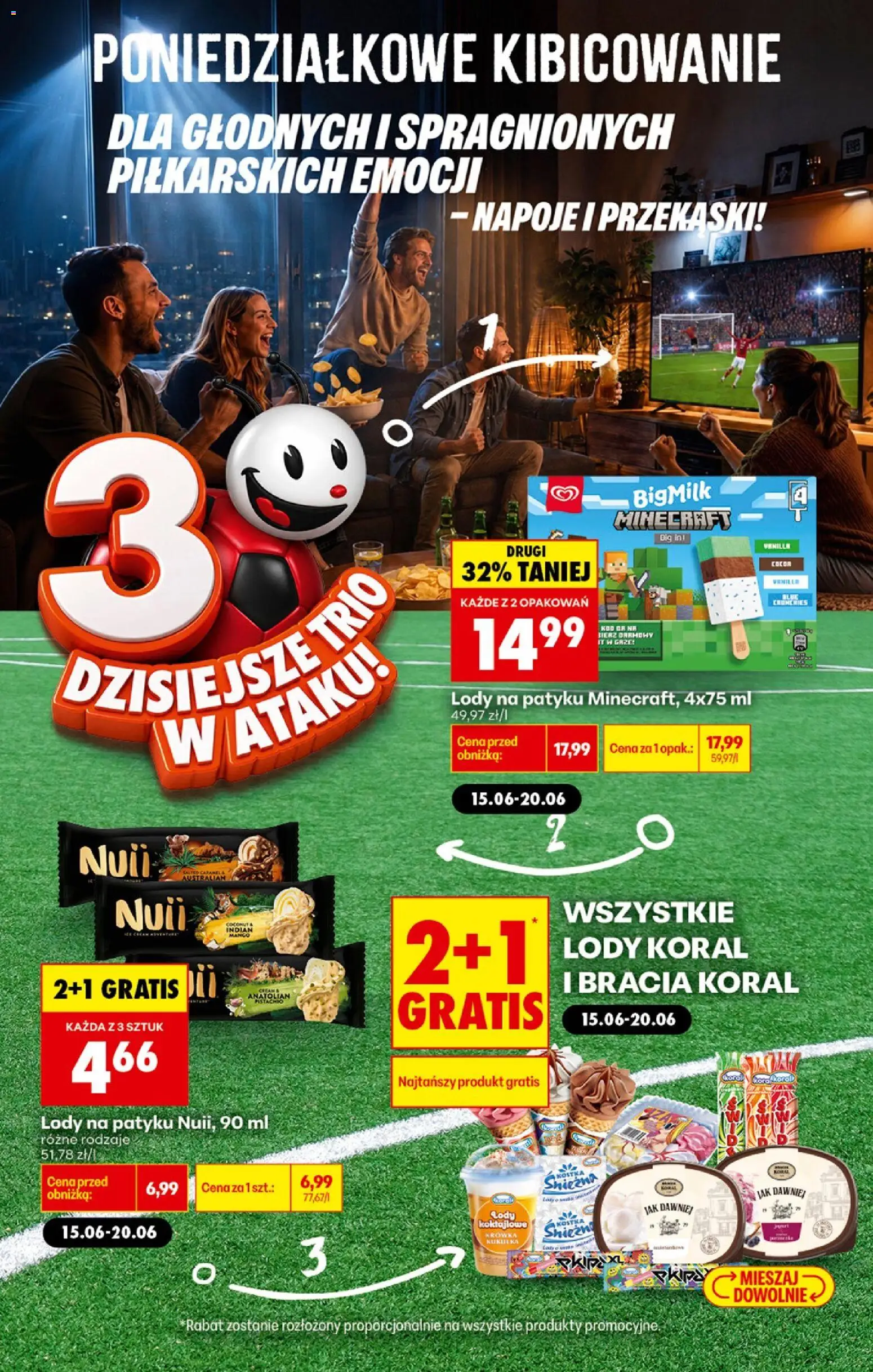 Biedronka gazetka - Ceny w grze od 15.06.2026 | Strona: 1 | Produkty: Napoje, Krowka, Lody na patyku, Lody