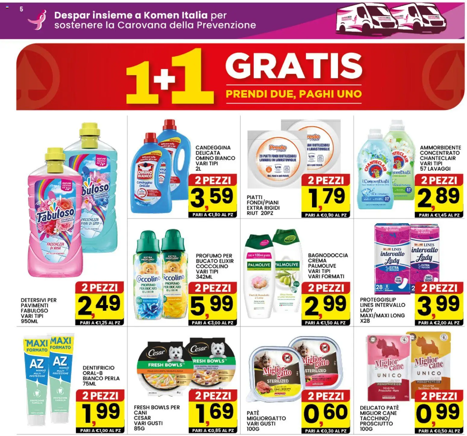 Volantino Interspar del 12/10/2026 | Pagina: 5 | Prodotti: Paté, Candeggina, Fiori di loto, Profumo