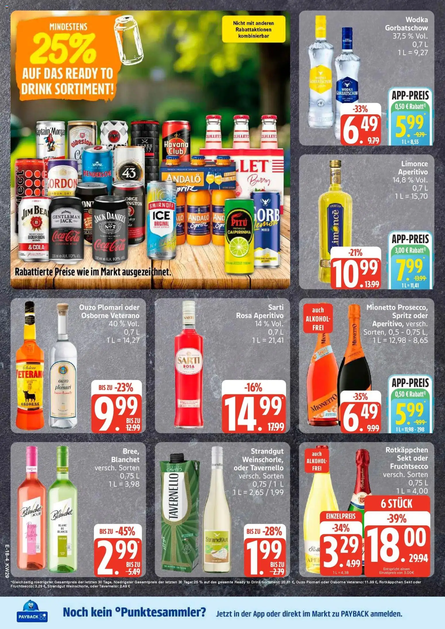 E center Prospekt Stralsund – gültig ab 13.07.2026 | Seite: 22 | Produkte: Coca cola, Ouzo, Lillet, Wodka gorbatschow