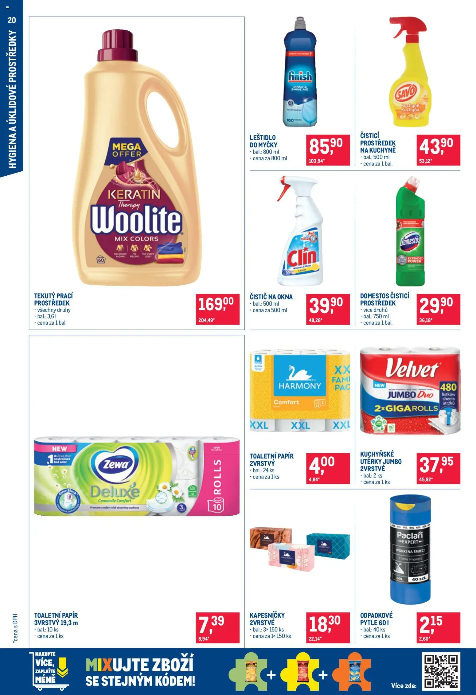 Makro leták - Nepotravinové zboží od 29.07.2026 | Strana: 20 | Produkty: Finish, Savo, Deluxe, Domestos