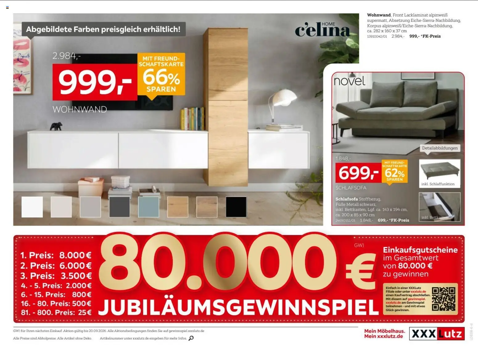 XXXLutz Nr. 1 beim Preis – gültig ab 15.08.2026 | Seite: 5 | Produkte: Schlafsofa, Wohnwand