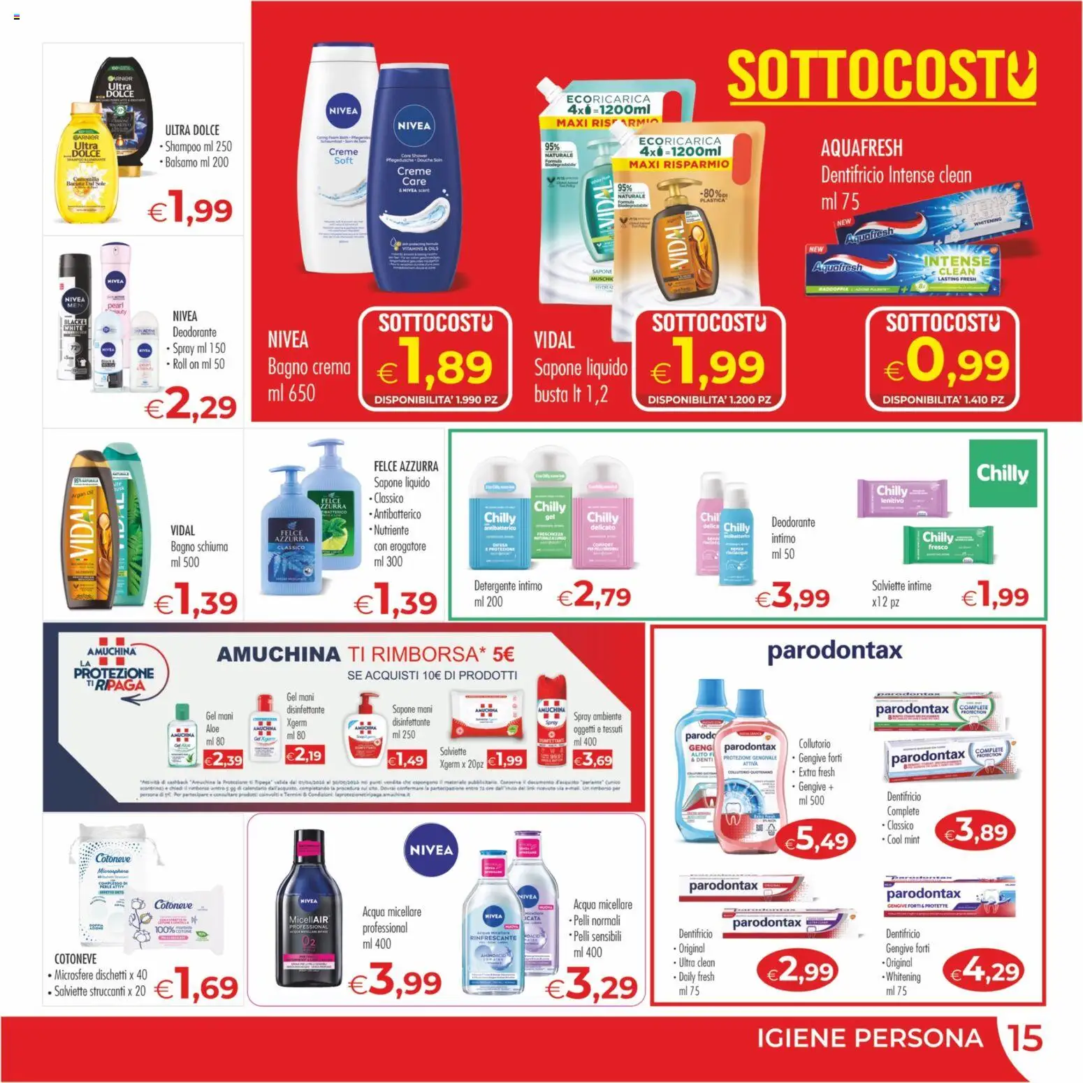 Volantino MerSi Supermercati del 09/09/2026 | Pagina: 15 | Prodotti: Balsamo, Schiuma, Acqua micellare, Collutorio