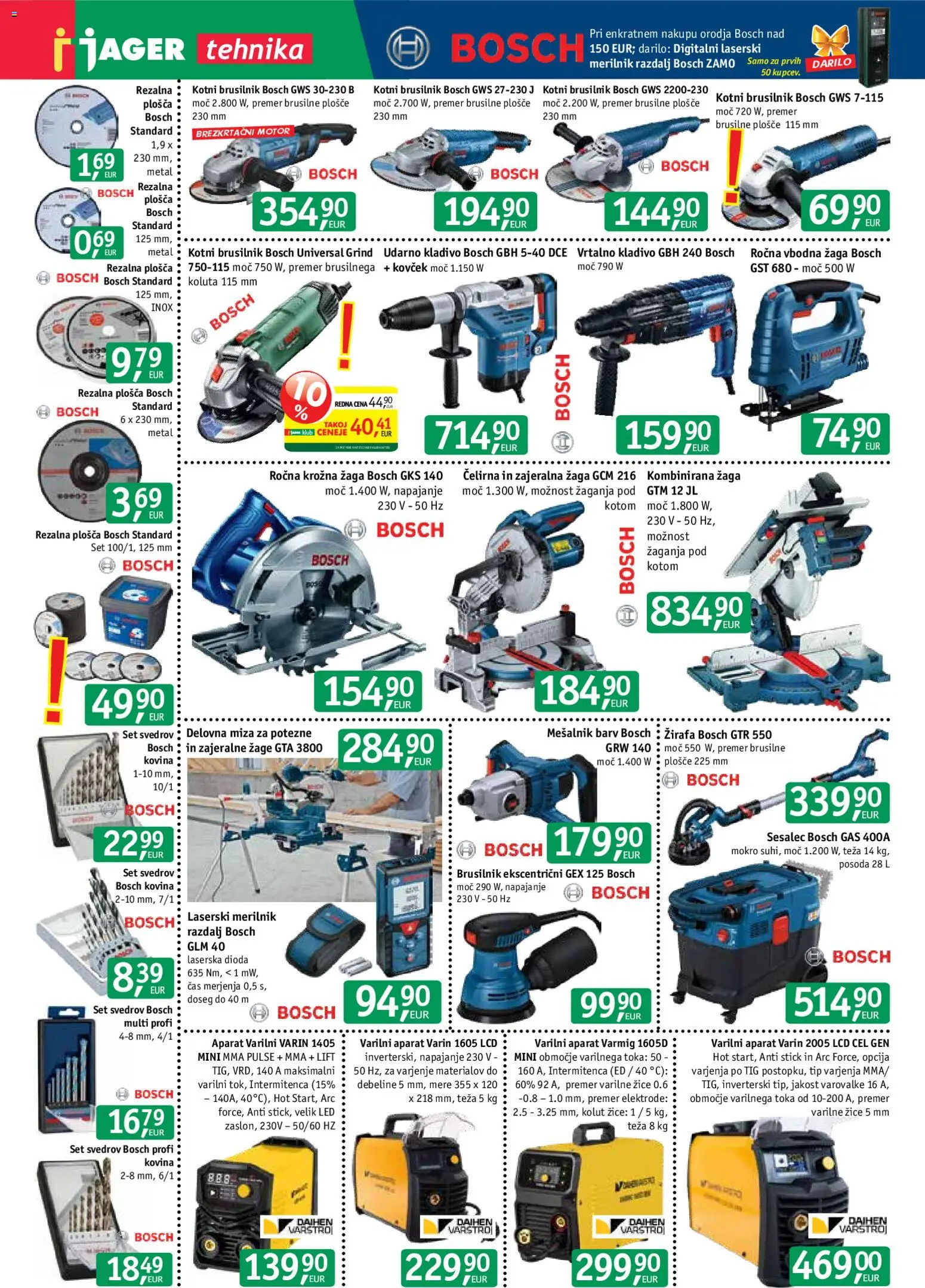 Novi Jager katalog ponudbe – veljaven od 03.06.2026 | Stran: 4 | Izdelki: Miza, Delovna miza, Krožna žaga, Kladivo