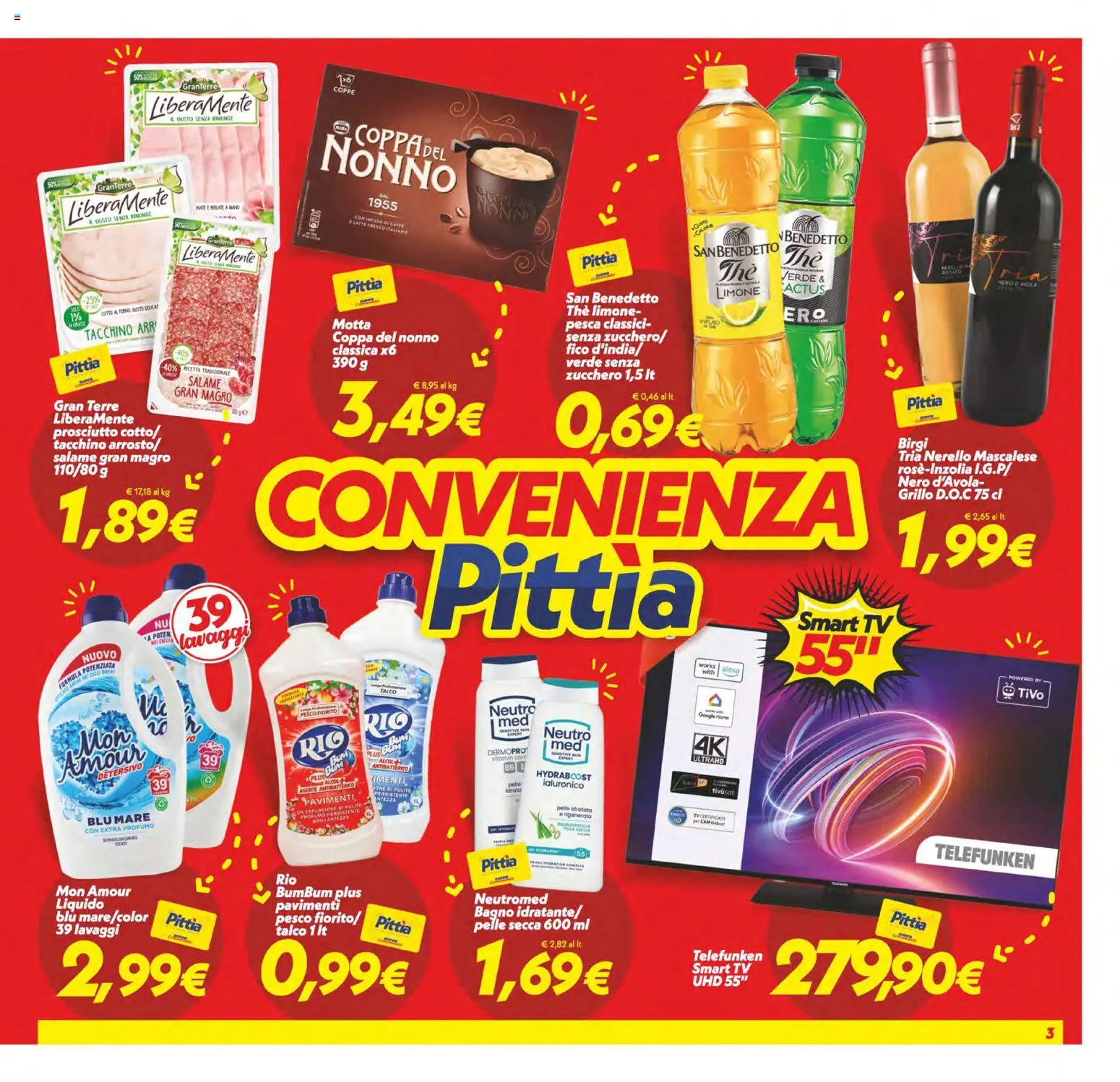 Volantino SuperConveniente del 09.06.2026 | Pagina: 3 | Prodotti: Zucchero, Latte, Limone, The