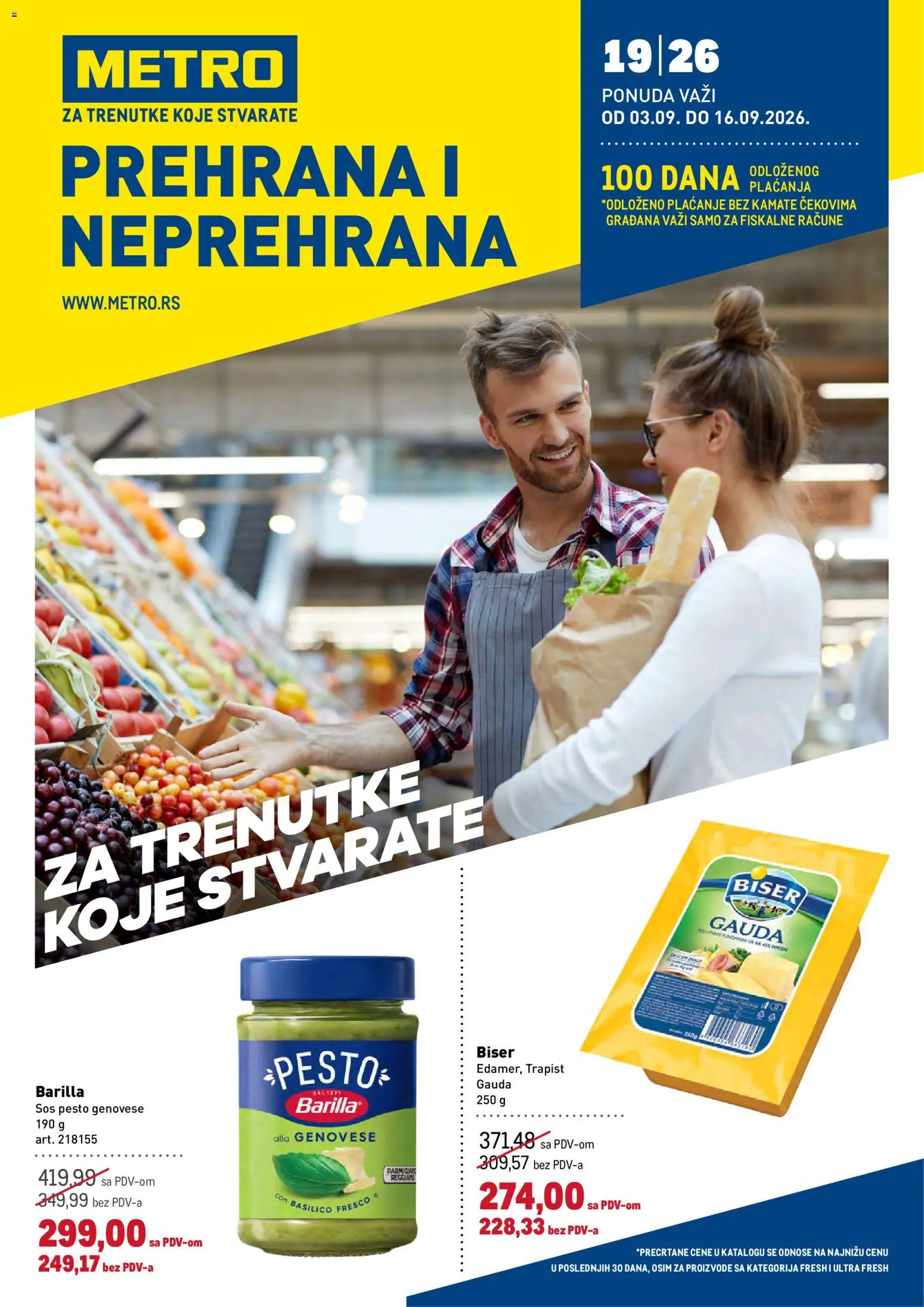 Metro katalog - važi od 03.09.2026 | Strana: 1 | Proizvode: Pesto, Barilla, Sos