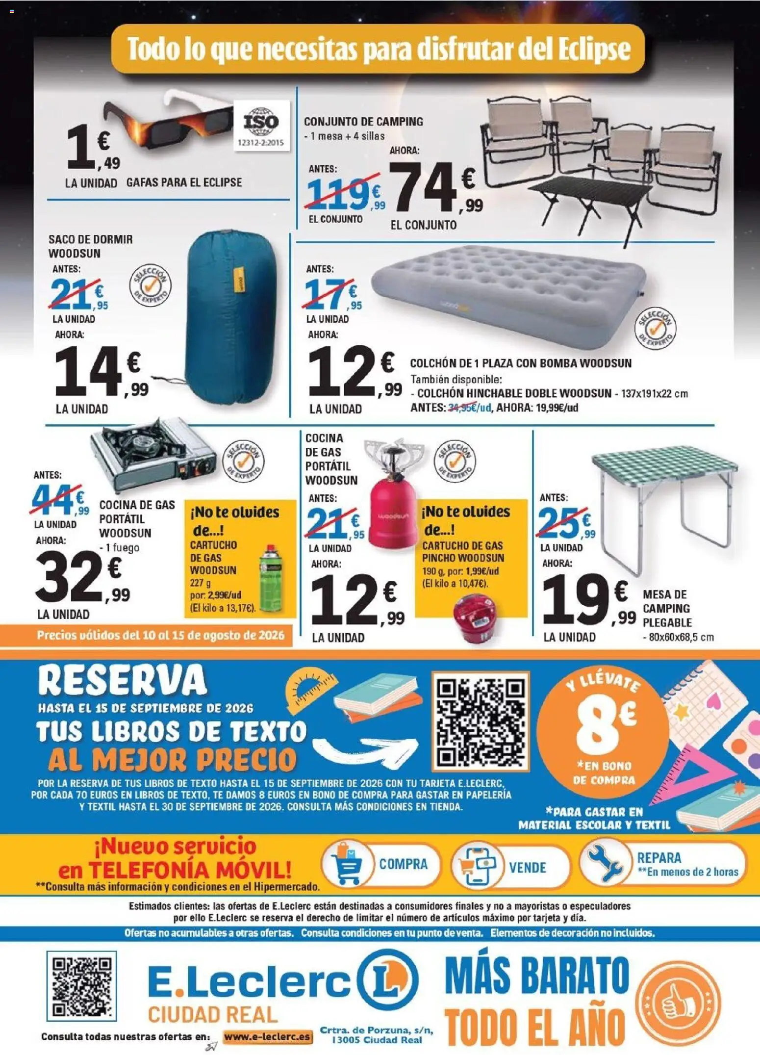E.Leclerc Ciudad Real │ válido desde el 10/08/2026 | Página: 4 | Productos: Libros, Colchon, Decoración, Mesa