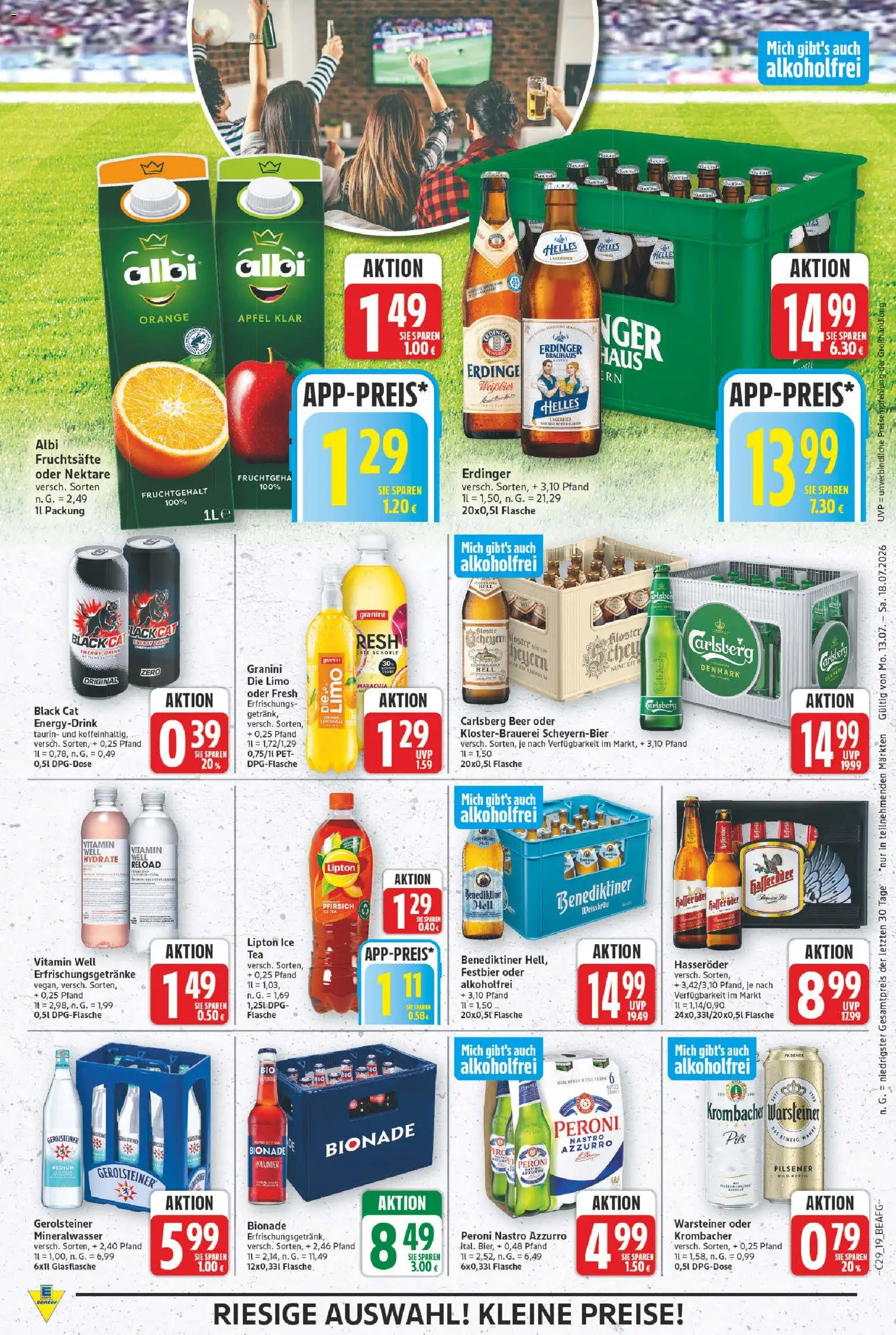 E center Prospekt – gültig ab 13.07.2026 | Seite: 19 | Produkte: Weißbier, Warsteiner, Granini, Hasseröder