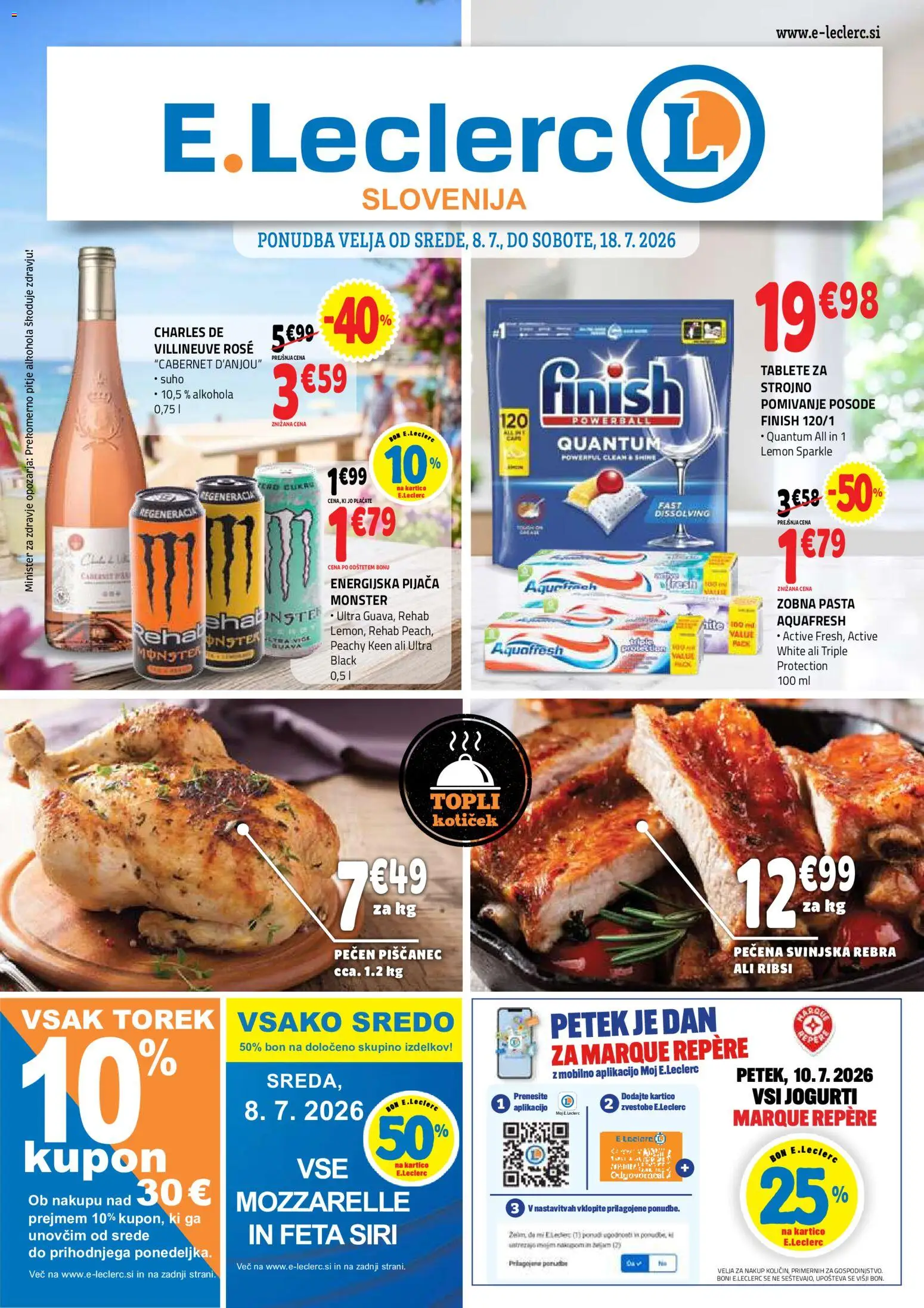 Novi E.leclerc katalog ponudbe – veljaven od 08.07.2026 | Stran: 1 | Izdelki: Zobna pasta