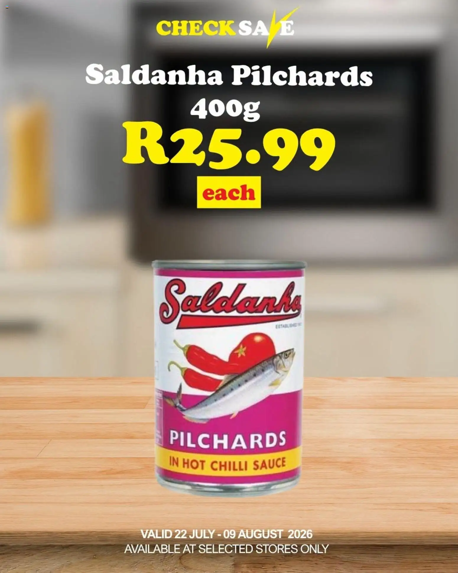 New Check Save catalogue – valid from 22/07/2026 | Page: 9 | Products: Pilchards, Sauce, Chilli