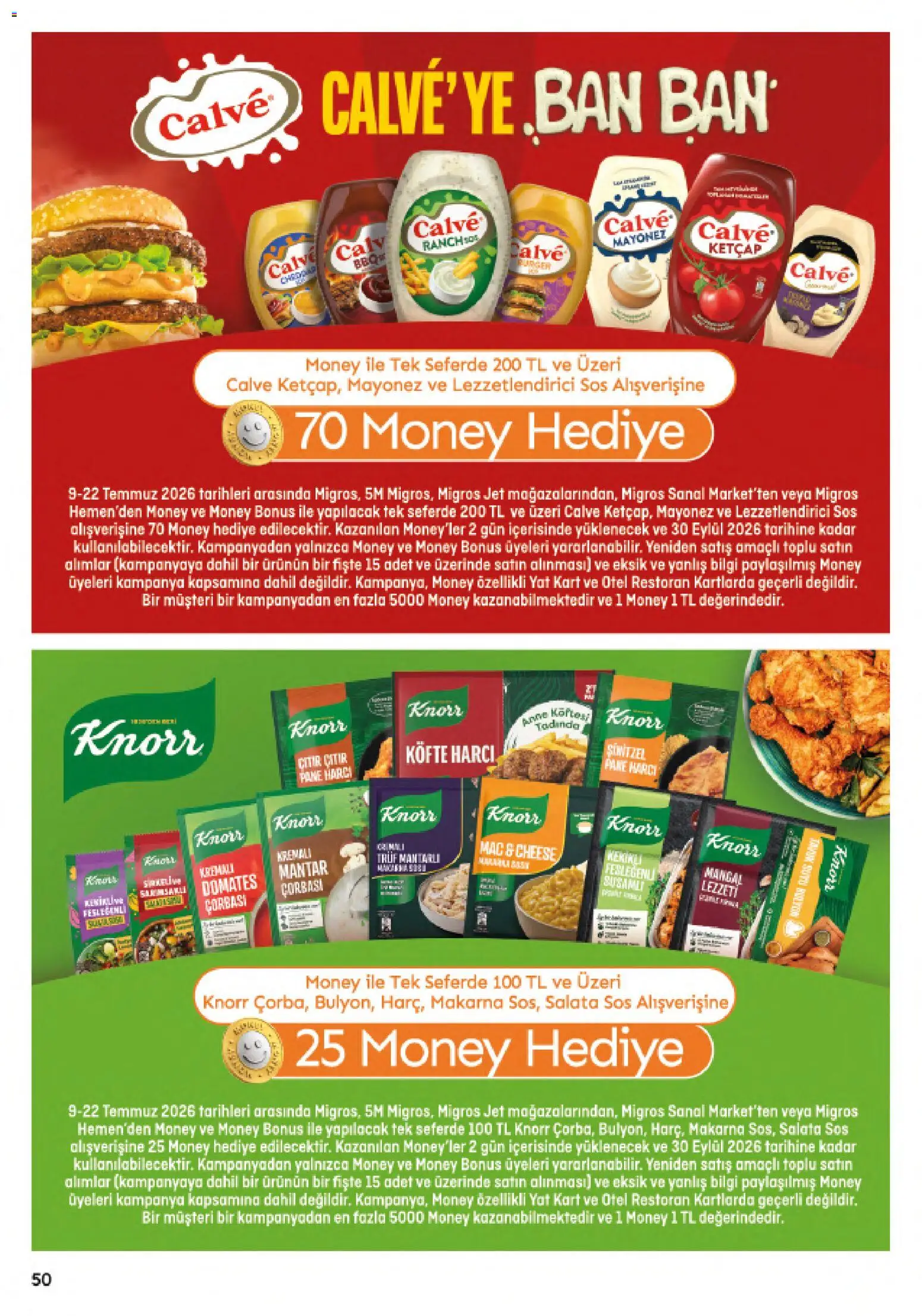 Migros Katalog - 5M Migroskop Dijital - 09 Temmuz 2026 tarihinden itibaren geçerlidir | Sayfa: 50 | Ürünler: Ranch sos, Domates, Makarna, Ketçap
