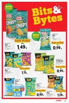 Bits & Bytes Čips slani ili paprika u tubi, slani ili paprika u tubi - Pregled kataloga iz trgovine Plodine, vrijedi od 22.10.2026 | Stranica: 21