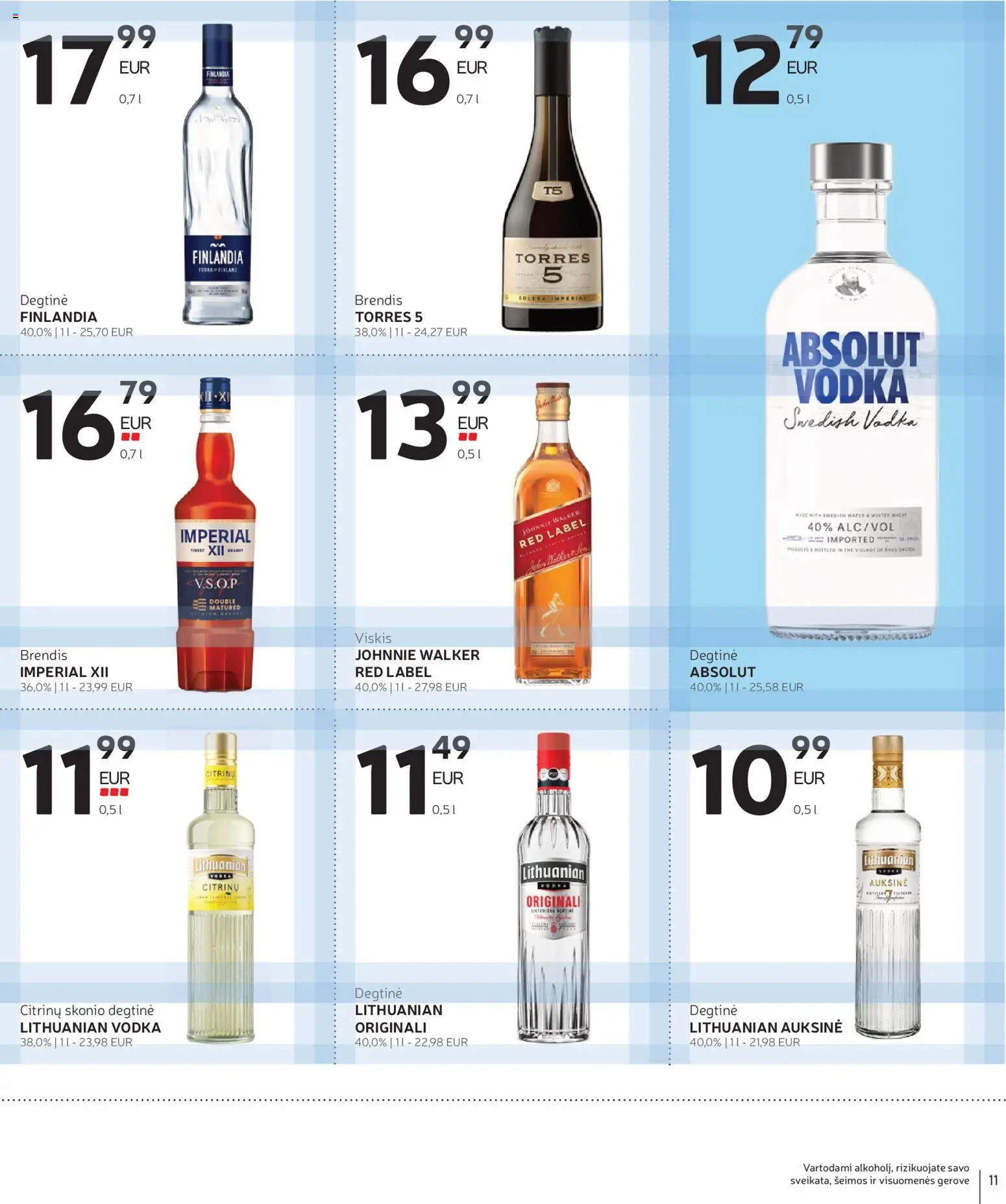 Rimi akcijos nuo 2026.07.28 | Puslapis: 11 | Prekių: Degtinė, Viskis