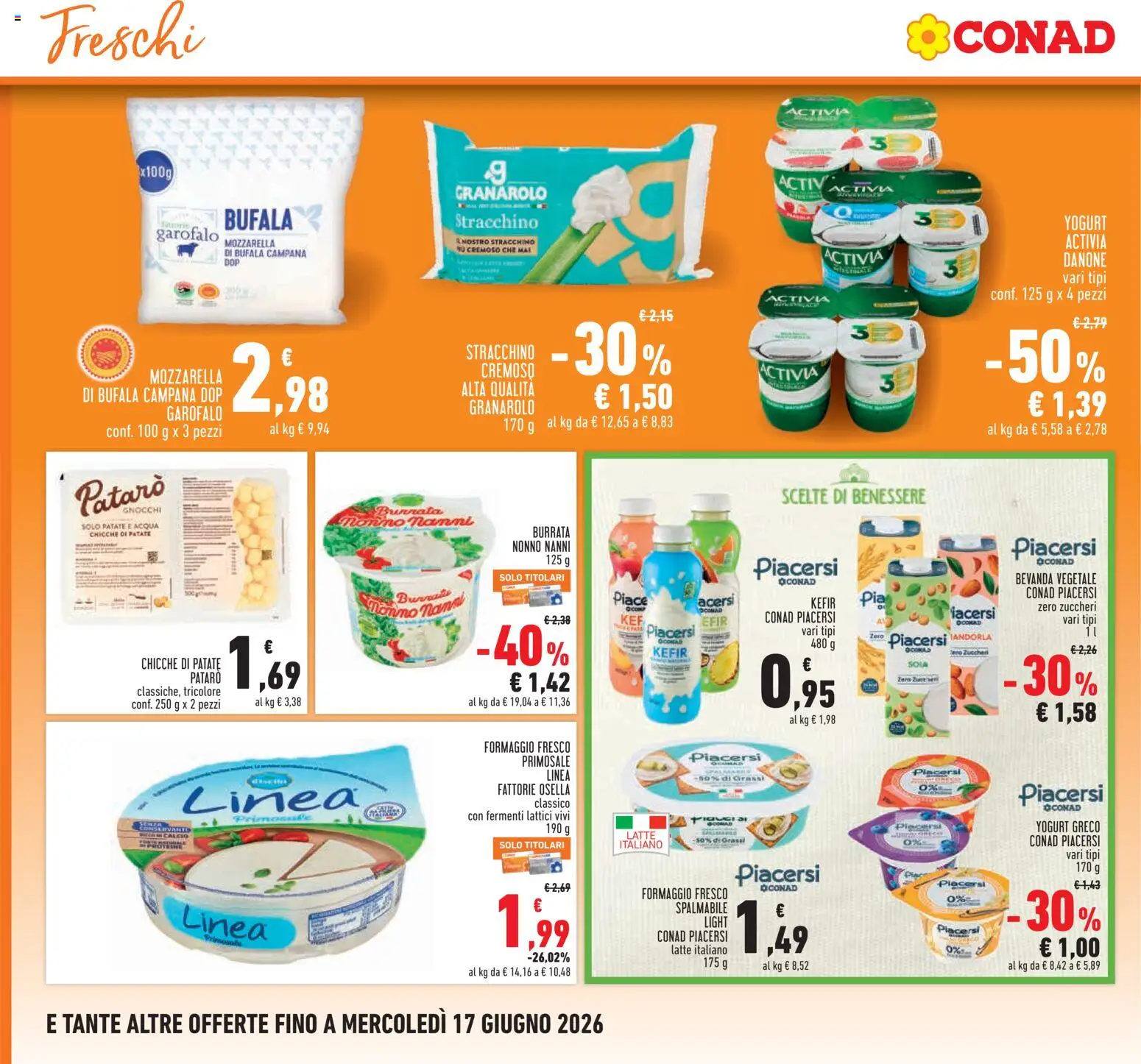 Volantino Conad del 04.06.2026 | Pagina: 12 | Prodotti: Yogurt greco, Patate, Acqua, Tonno