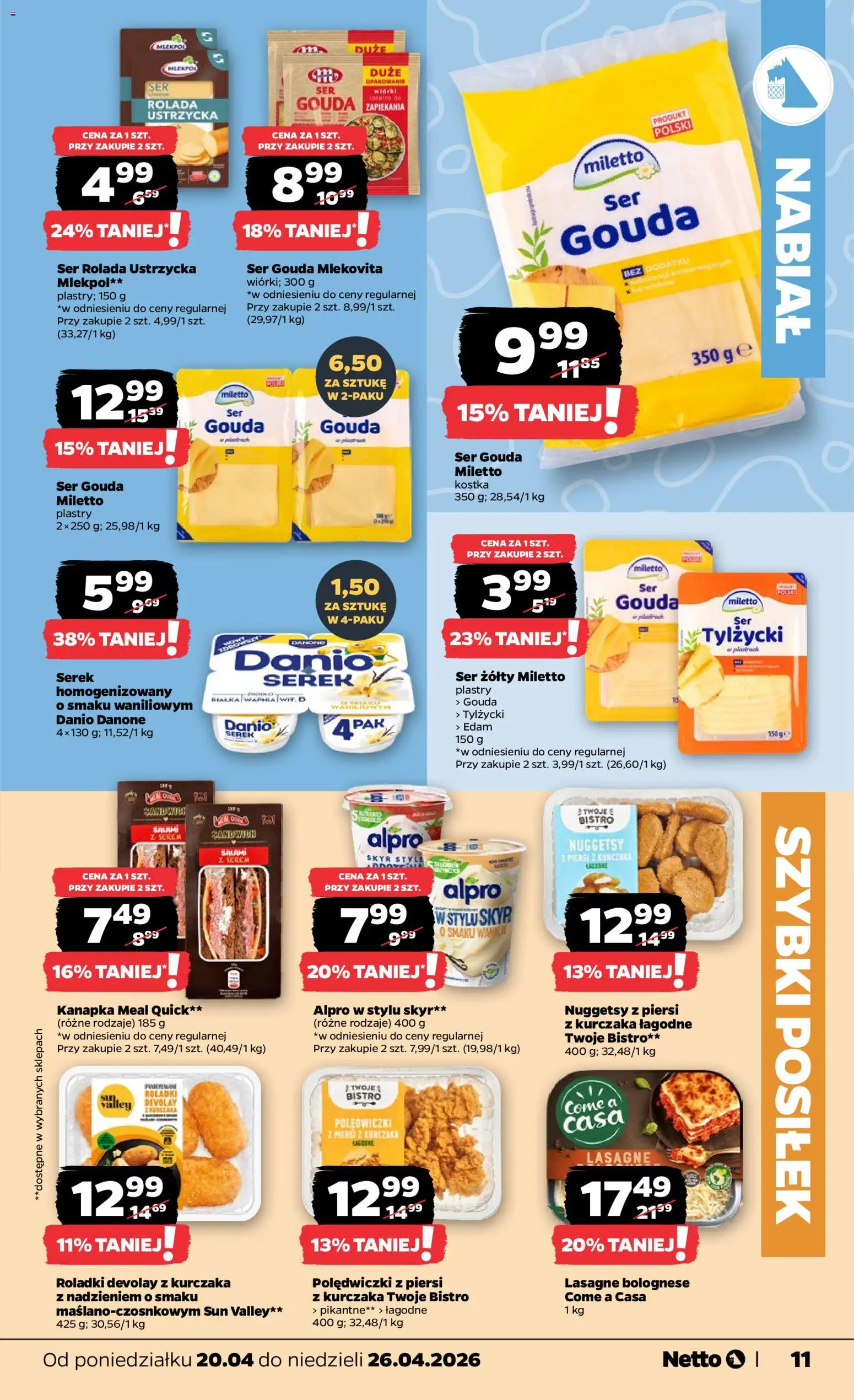 Netto gazetka od poniedziałku spożywcza od 20.04.2026 | Promocje