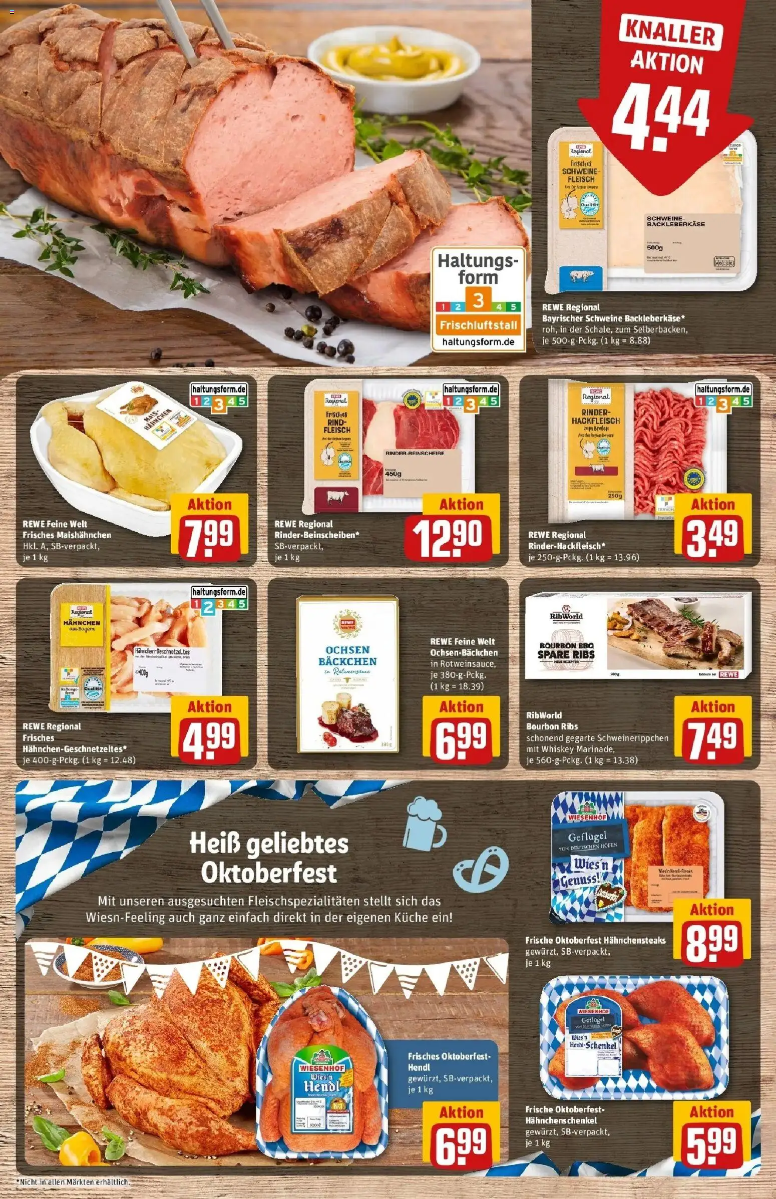 REWE Prospekt ab 28.09.2026 zum Blättern » Angebote | Seite: 15 | Produkte: Mais, Küche, Bourbon, Hackfleisch