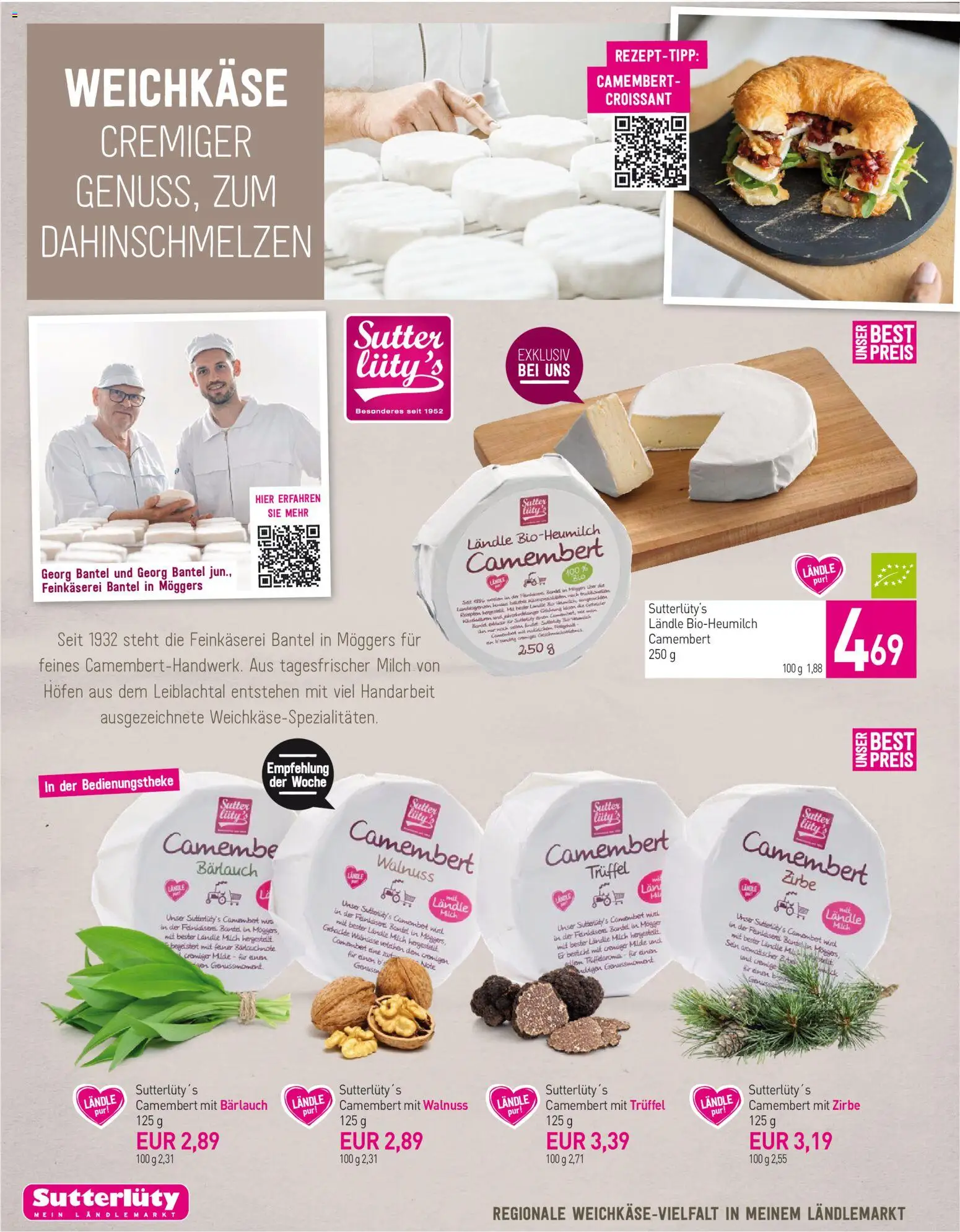 Sutterlüty Flugblatt gültig ab 10.09.2026 | Seite: 10 | Produkte: Weichkäse, Milch