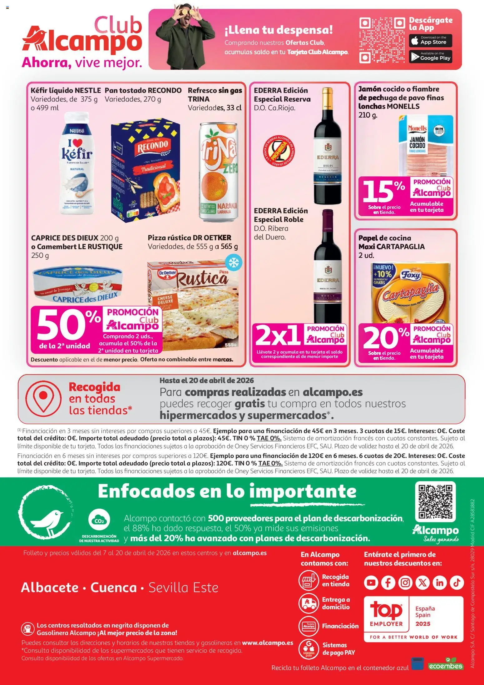 Alcampo HP Nacional │ válido desde el 07.04.2026 | Página: 24 | Productos: Pan, Jamón, Jamón cocido, Cocina