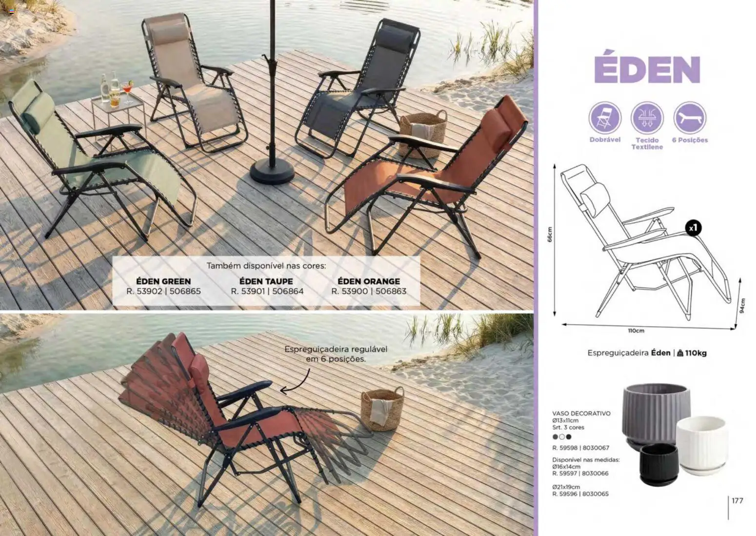 Espaço Casa folheto Ar Livre 2026 │ válido de 07.03.2026 | Página: 177 | Produtos: Espreguiçadeira, Vaso