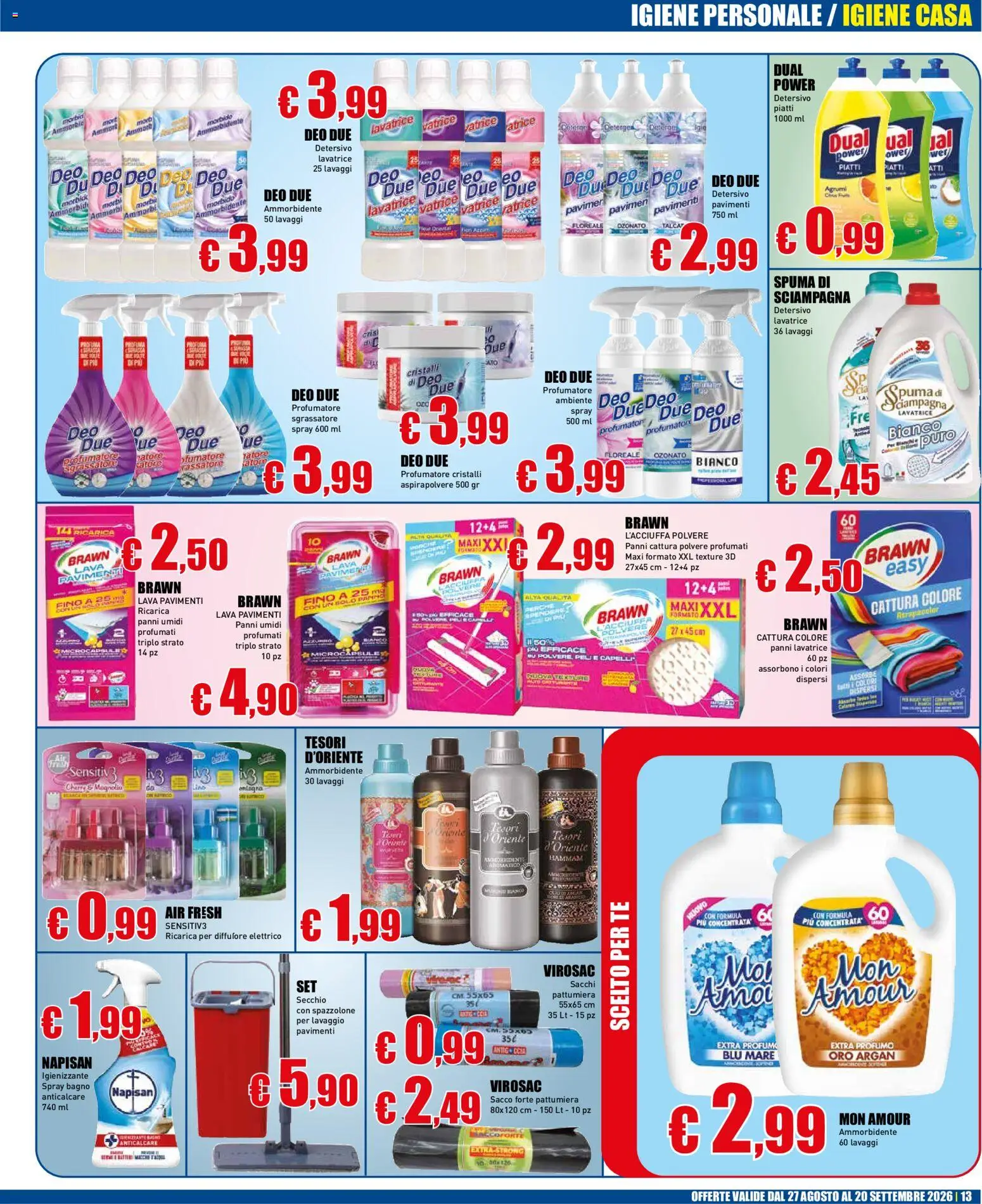Volantino Casalandia del 27/08/2026 | Pagina: 13 | Prodotti: Agrumi, Aspirapolvere, Panni, Profumo