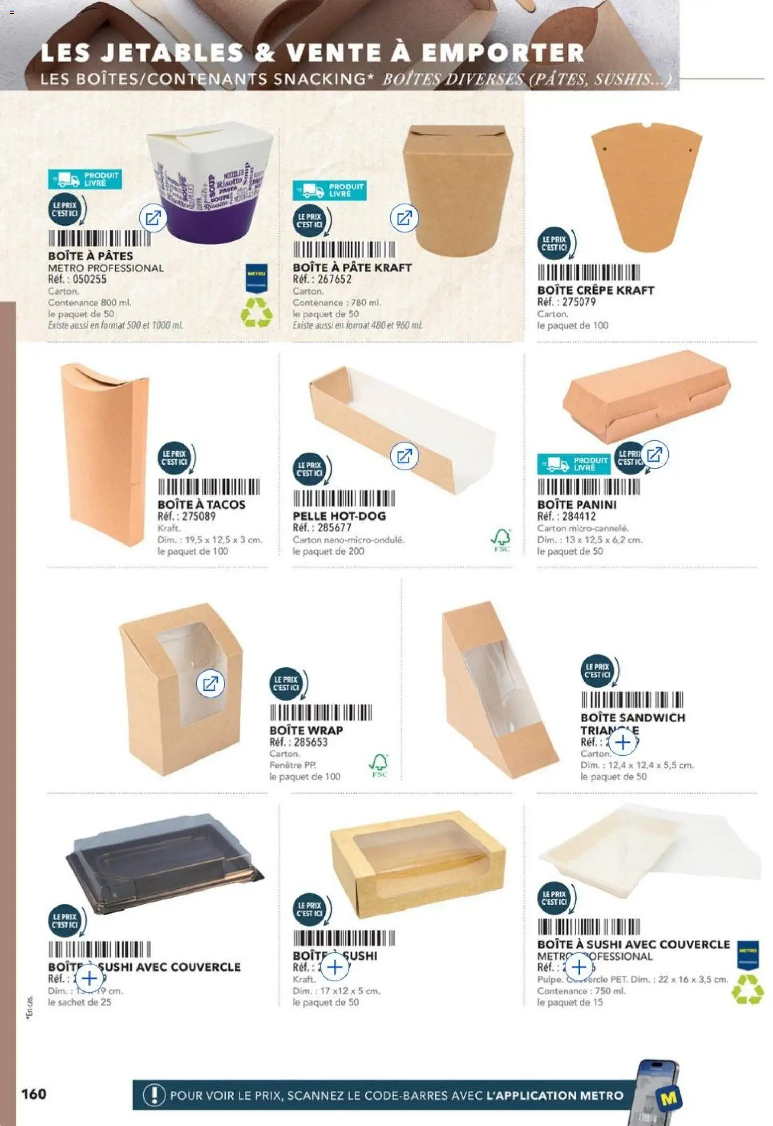 {H1} | Page: 160 | Produits: Sandwich, Sushi, Pâtes, Livre