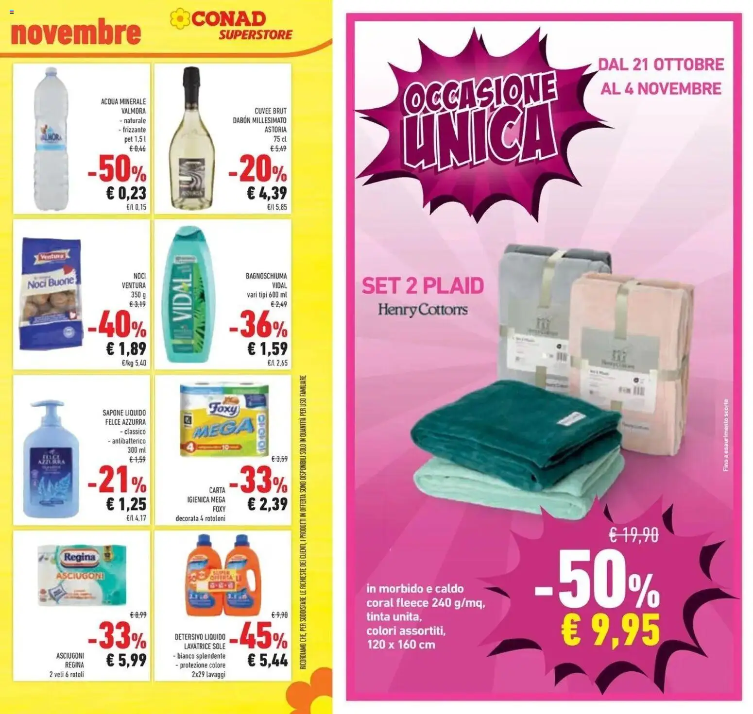 Anteprima volantino Conad dal 21/10/2026 prossima settimana | Pagina: 61 | Prodotti: Carta igienica, Noci, Lavatrice, Acqua minerale