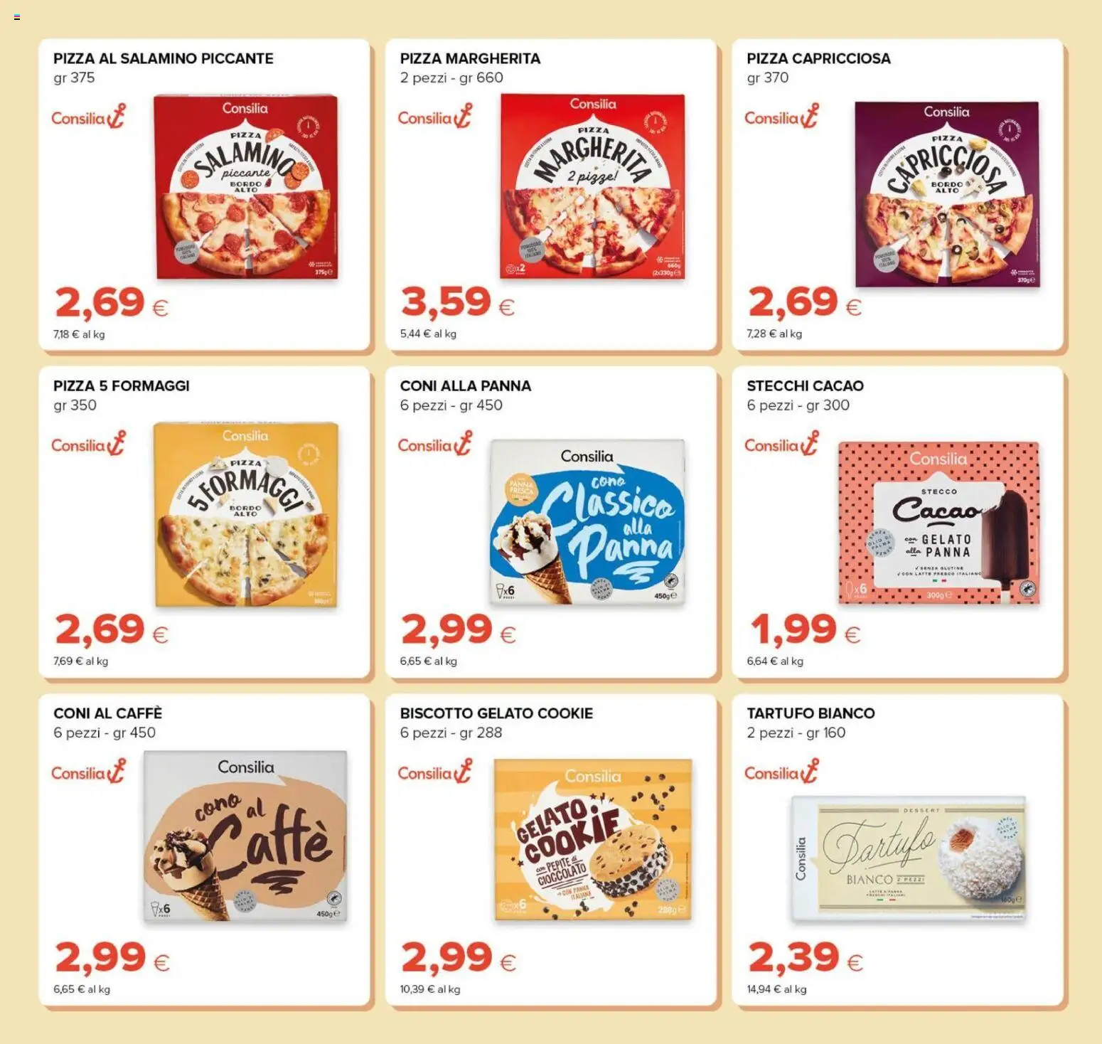 Volantino Oasi del 21/10/2026 | Pagina: 7 | Prodotti: Cioccolato, Pizza, Gelato, Cioccolato bianco