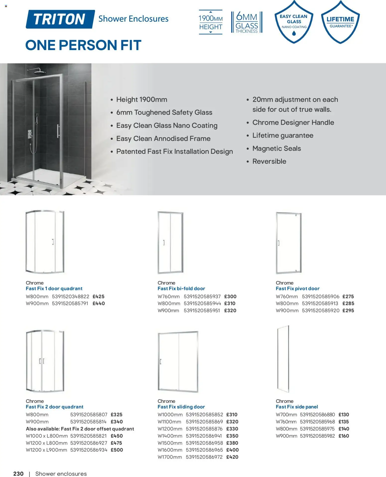 {H1} | Page: 231 | Products: Shower, Handle, Door