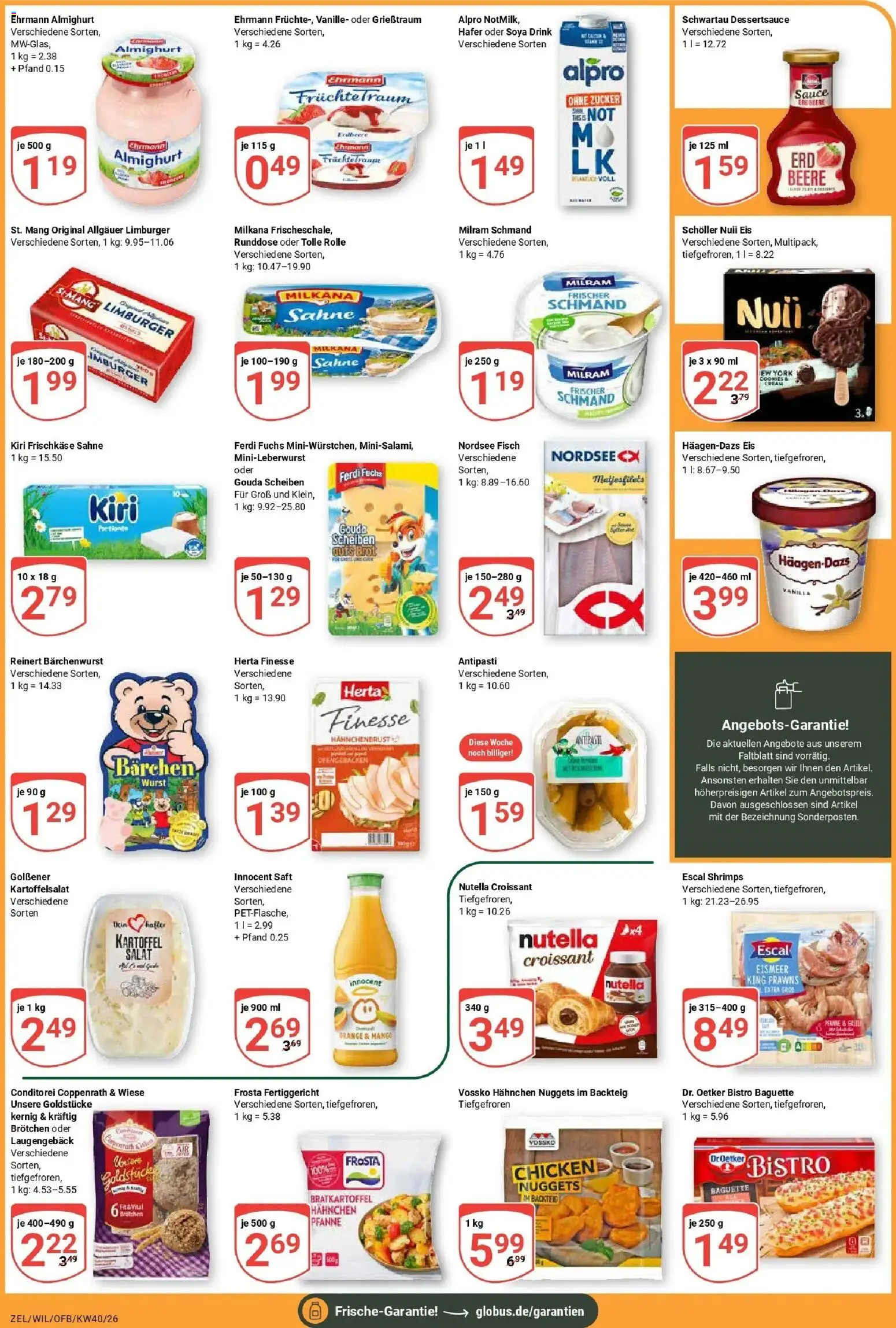 Globus Prospekt Wittlich (ab 28.09.2026) » Angebote online | Seite: 3 | Produkte: Milkana, Croissant, Vanille, Mango