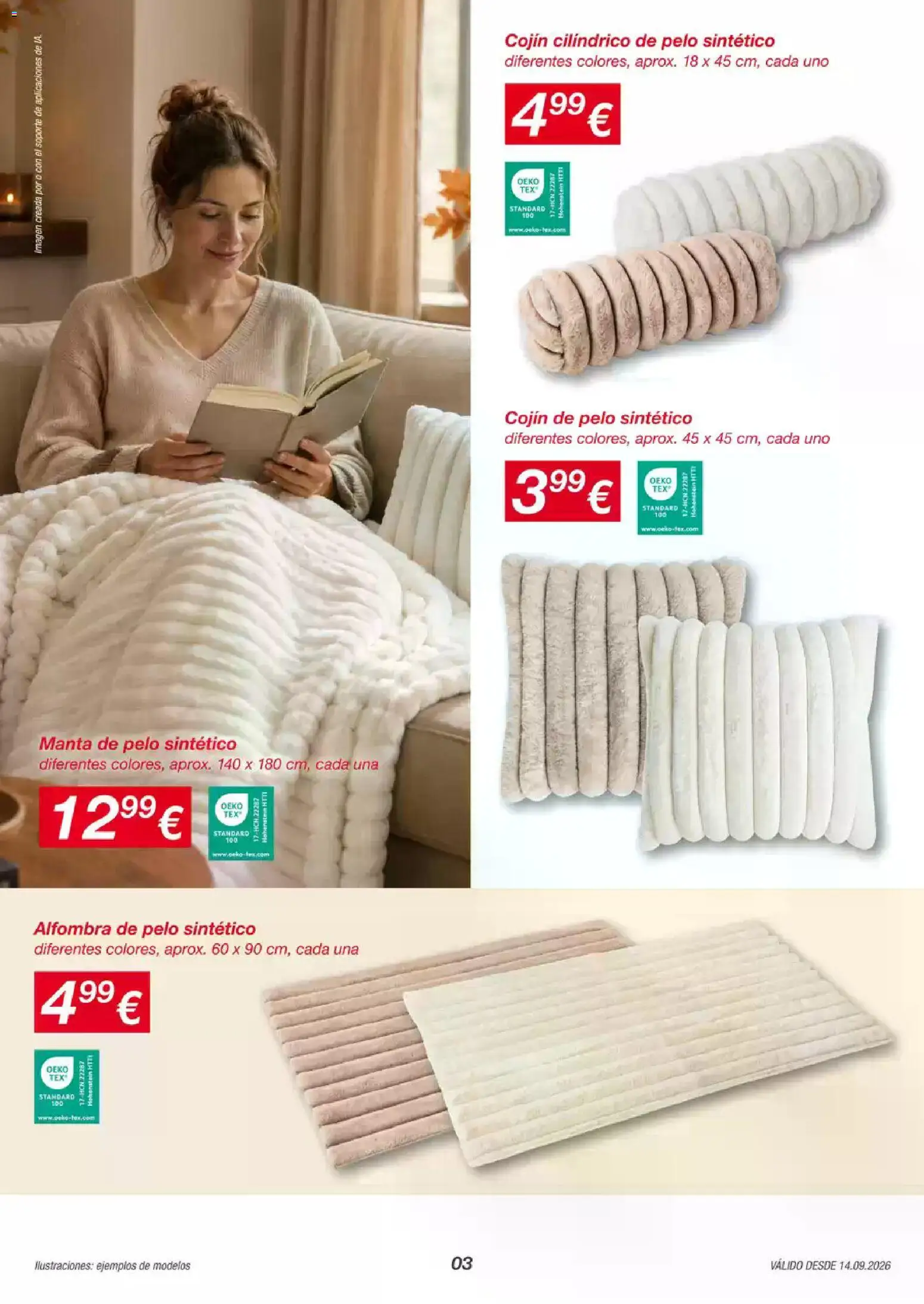 KIK folleto │ válido desde el 14/09/2026 | Página: 3 | Productos: Manta, Cojín, Alfombra