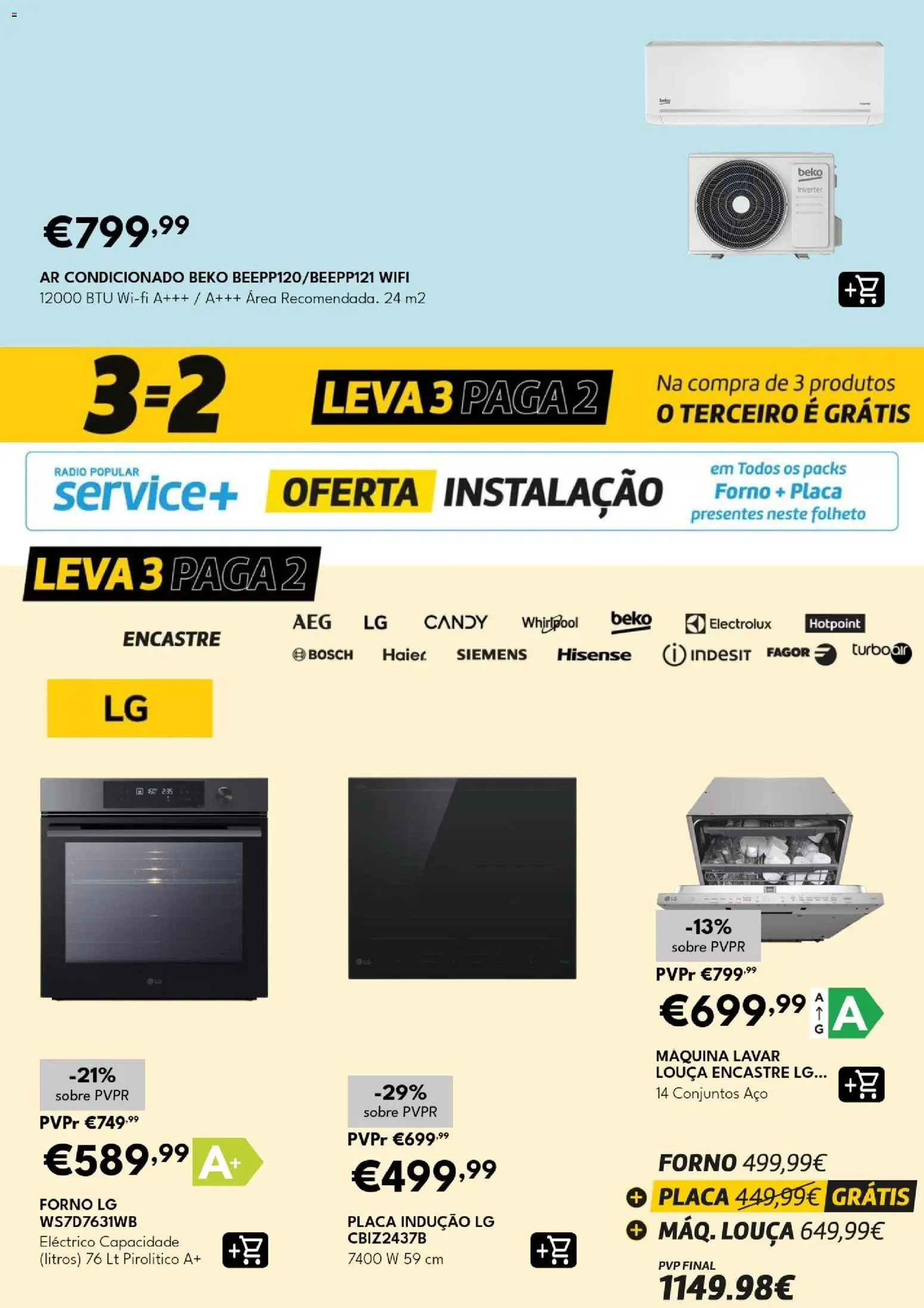 Radio Popular Leva 3 Paga 2 │ válido de 05/08/2026 | Página: 10 | Produtos: Rádio, Forno, Ar condicionado, Whirlpool