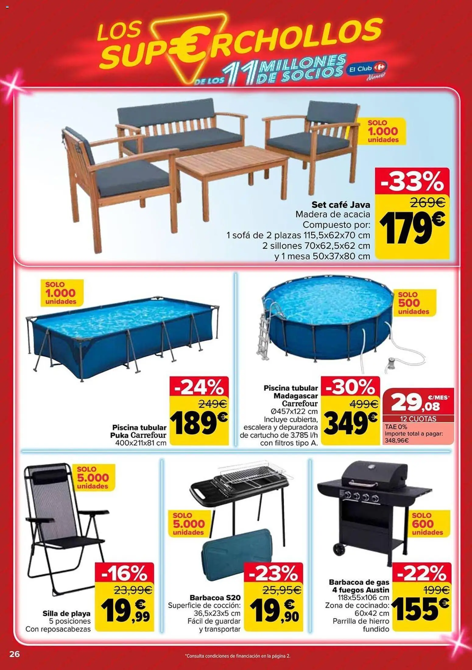 Carrefour Los Super Chollos │ válido desde el 12.05.2026 | Página: 26 | Productos: Barbacoa, Parrilla, Mesa, Silla