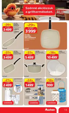 Auchan Grill ajánlataink - amely érvényes a következő dátumtól: 18.06.2026 | Oldal: 13 | Termékek: Evőeszköz, Lámpás, Étkészlet, Pohár