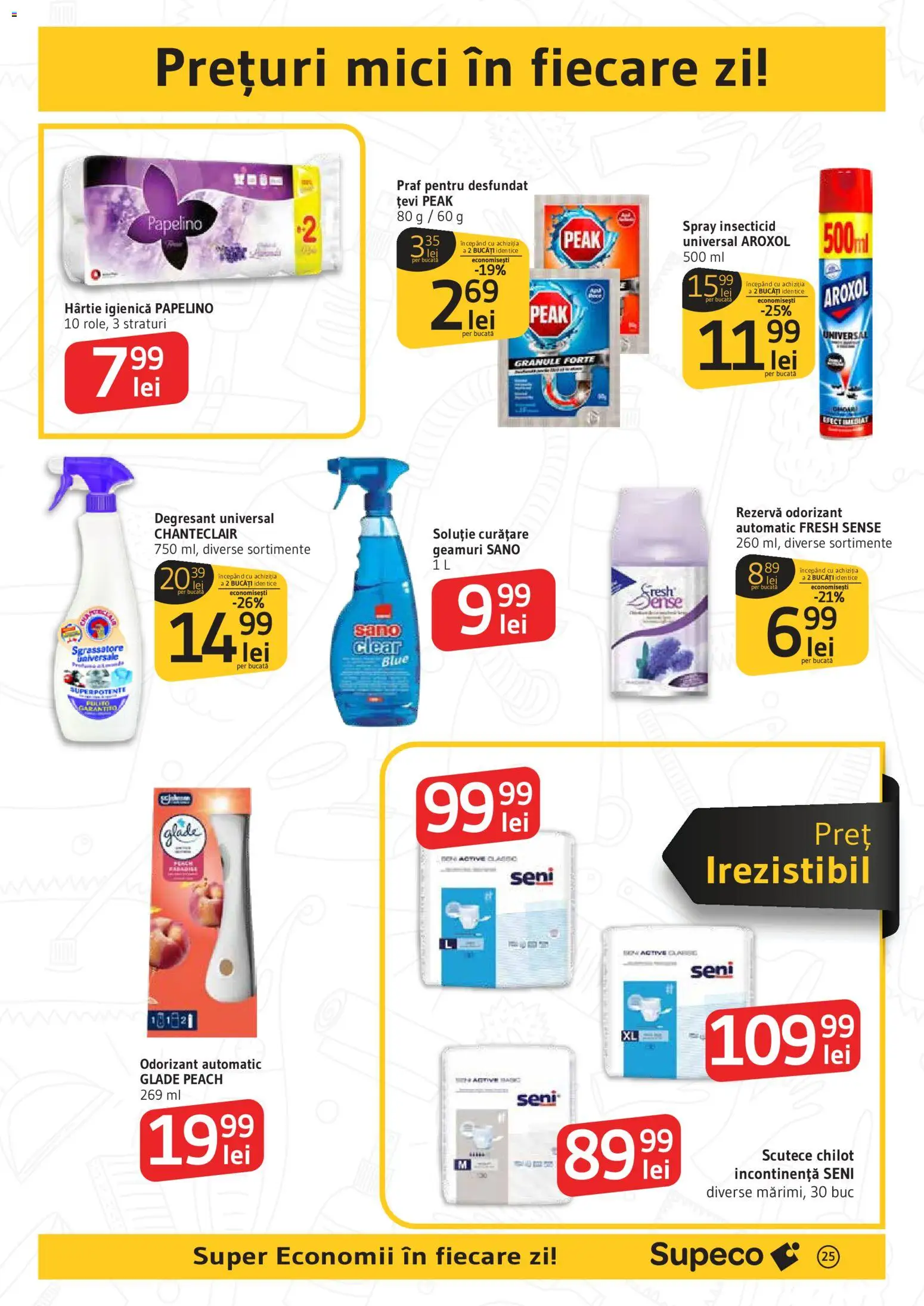 Noul catalog Supeco – valabil de la 14.05.2026 | Pagină: 25 | Produse: Mici, Spray insecticid, Scutece