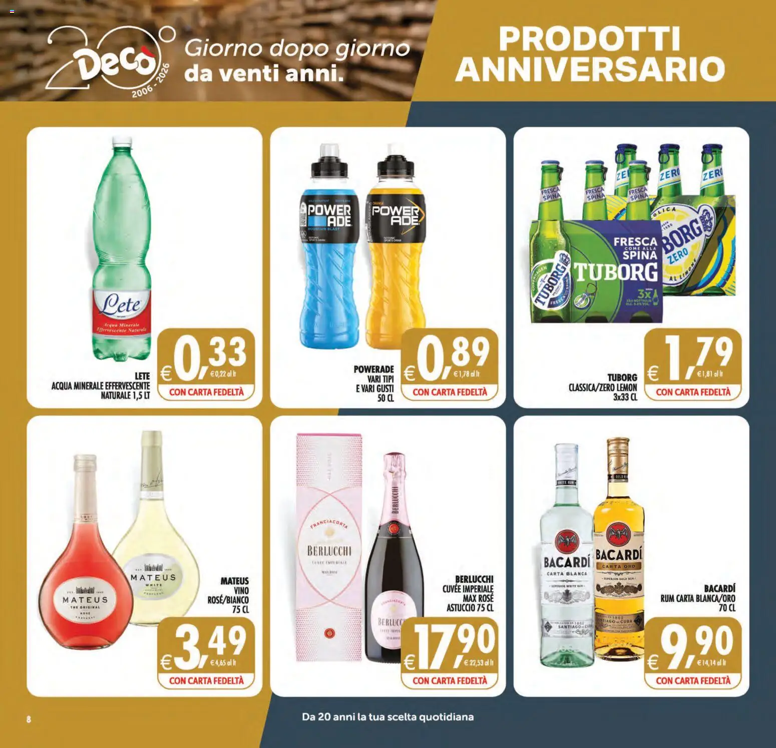 Volantino Decò del 11/09/2026 | Pagina: 8 | Prodotti: Limone, Vino, Rum, Acqua minerale