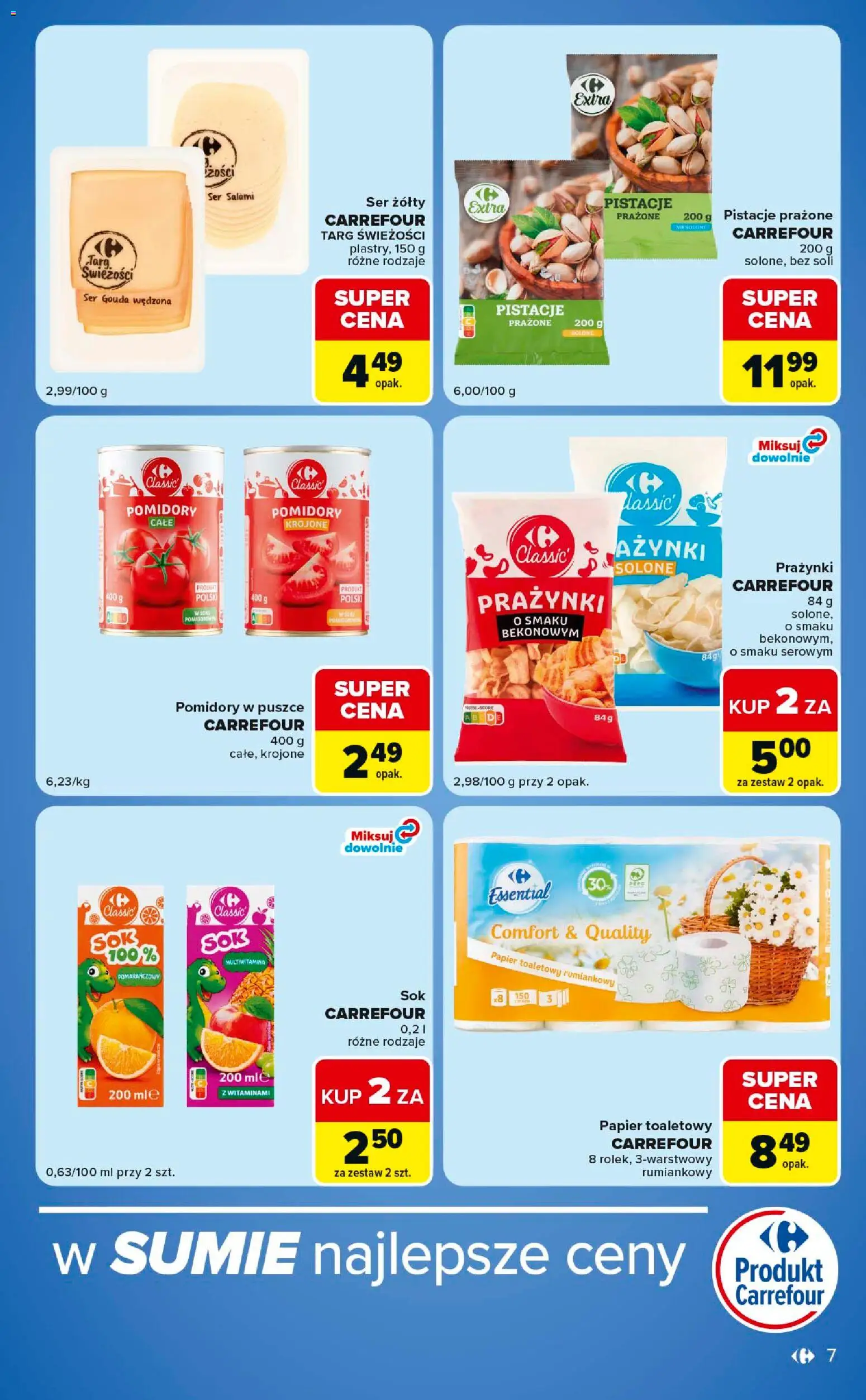 Carrefour gazetka - Express od 15.09.2026 | Strona: 7 | Produkty: Pistacje, Multivitamina, Pomidory w puszce, Ser gouda