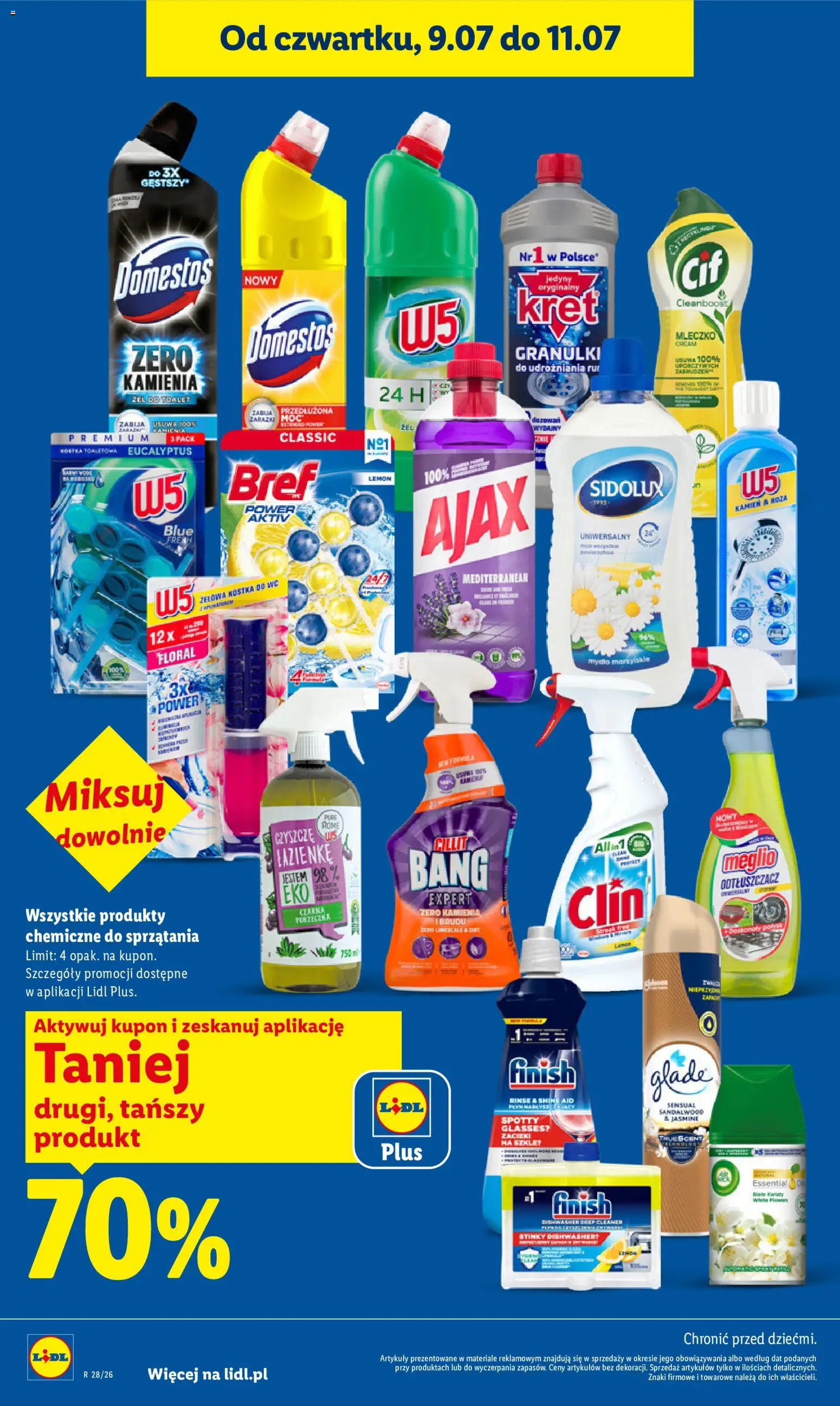 Lidl Polsko leták od 09.07.2026 | Strana: 8 | Produkty: Finish, Ajax, Domestos, Sidolux