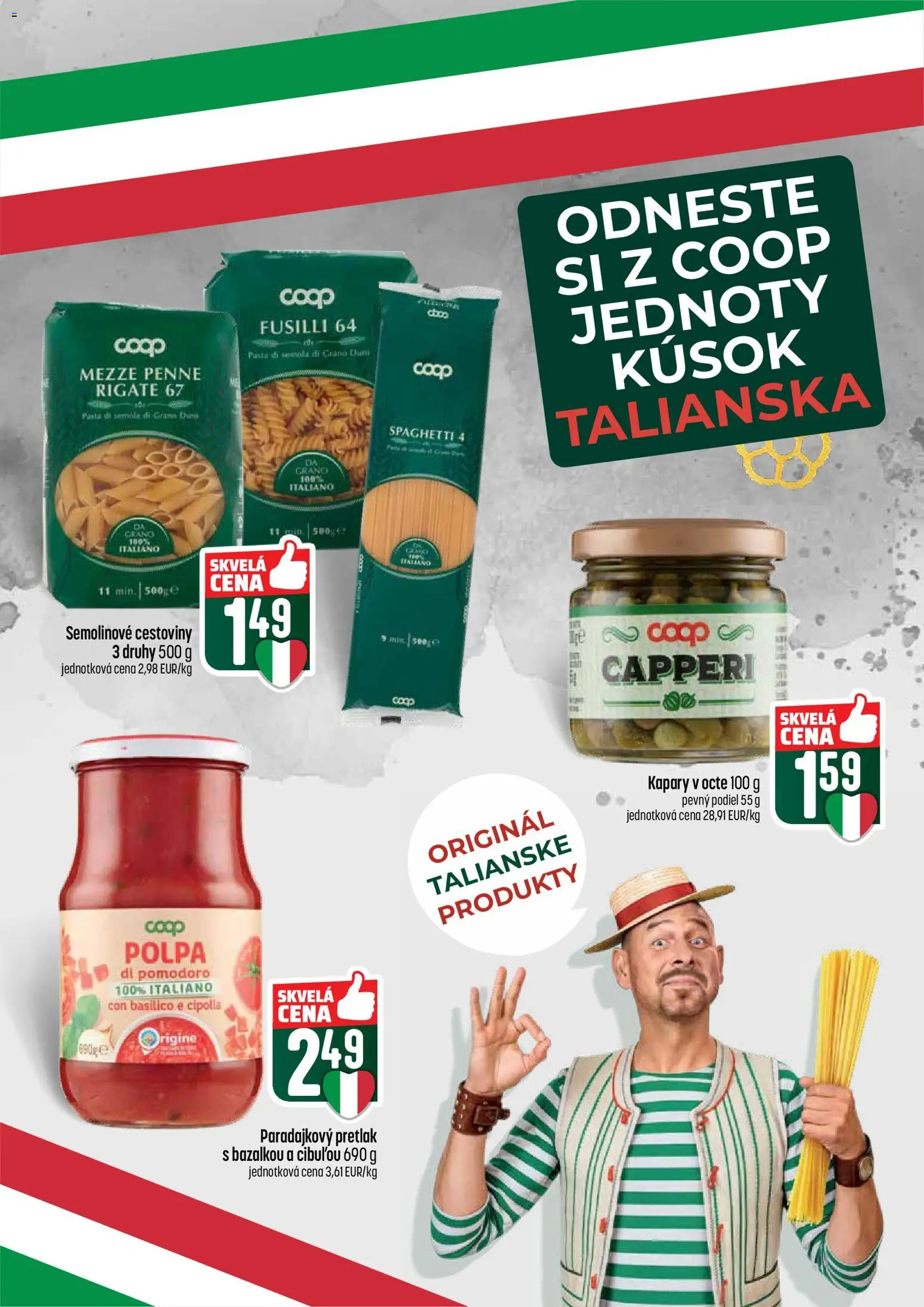 Nové COOP Jednota akcie – leták je platný od 21.05.2026 | Strana: 36 | Produkty: Penne, Fusilli, Cestoviny
