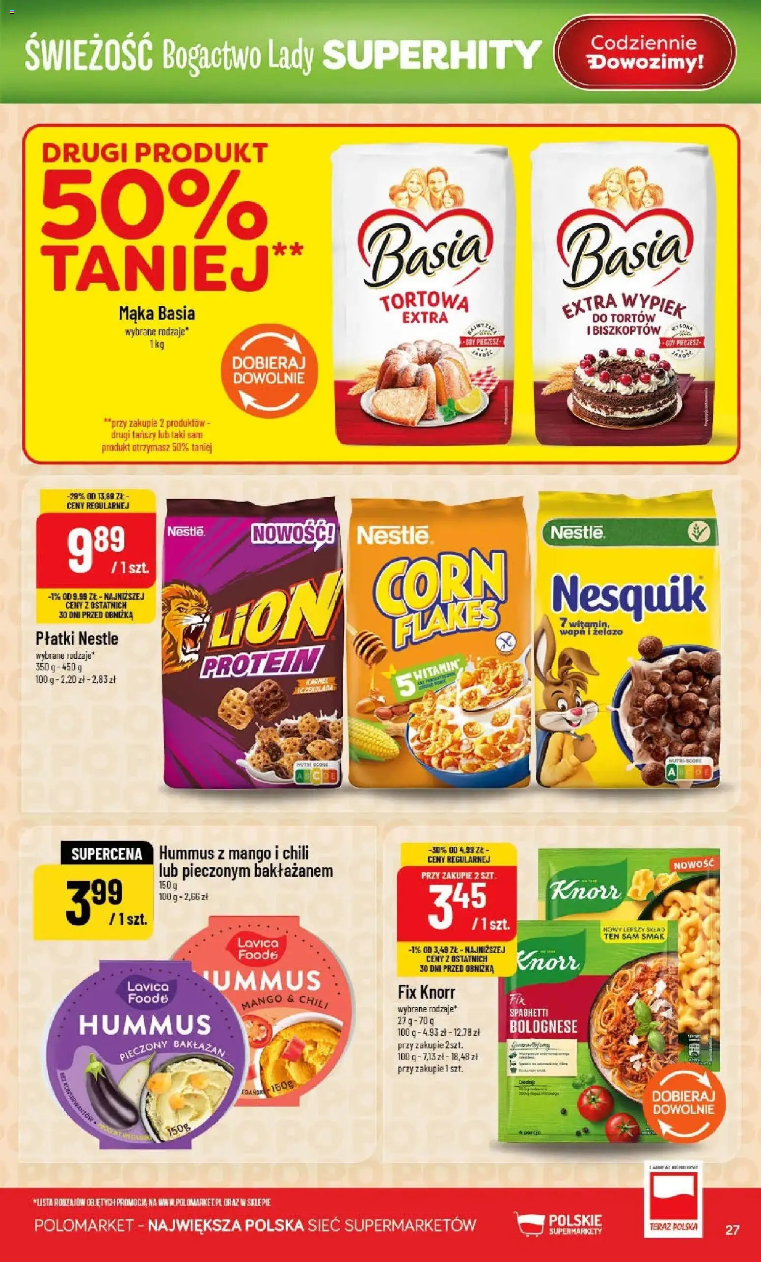 POLOmarket gazetka od 15.04.2026 | Strona: 27 | Produkty: Chili, Żelazo, Hummus, Płatki